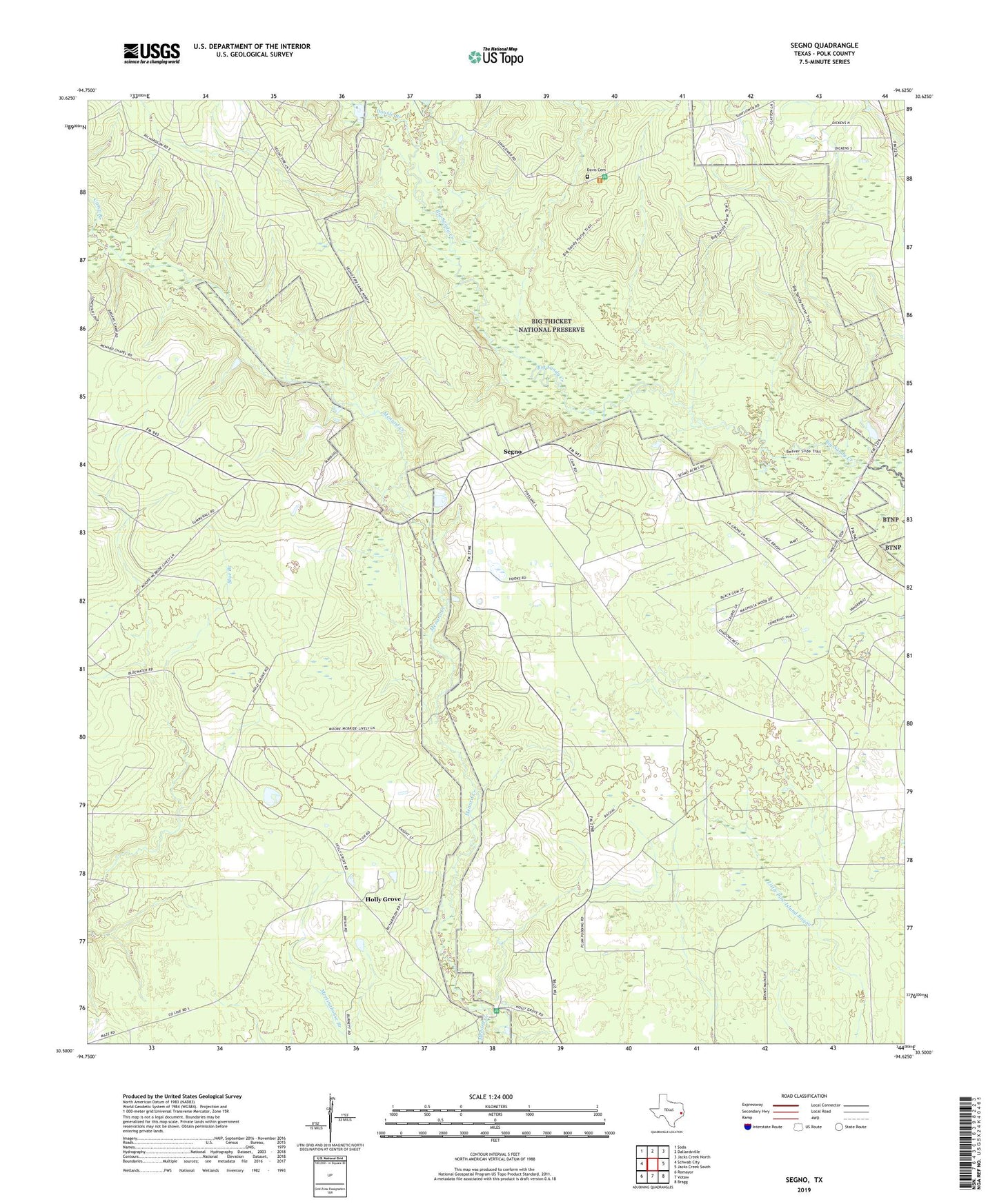 Segno Texas US Topo Map Image