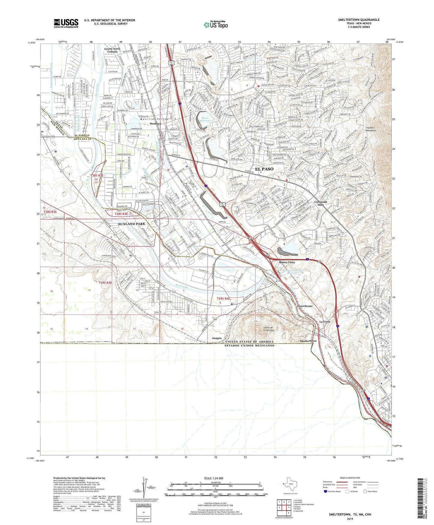 Smeltertown Texas US Topo Map Image
