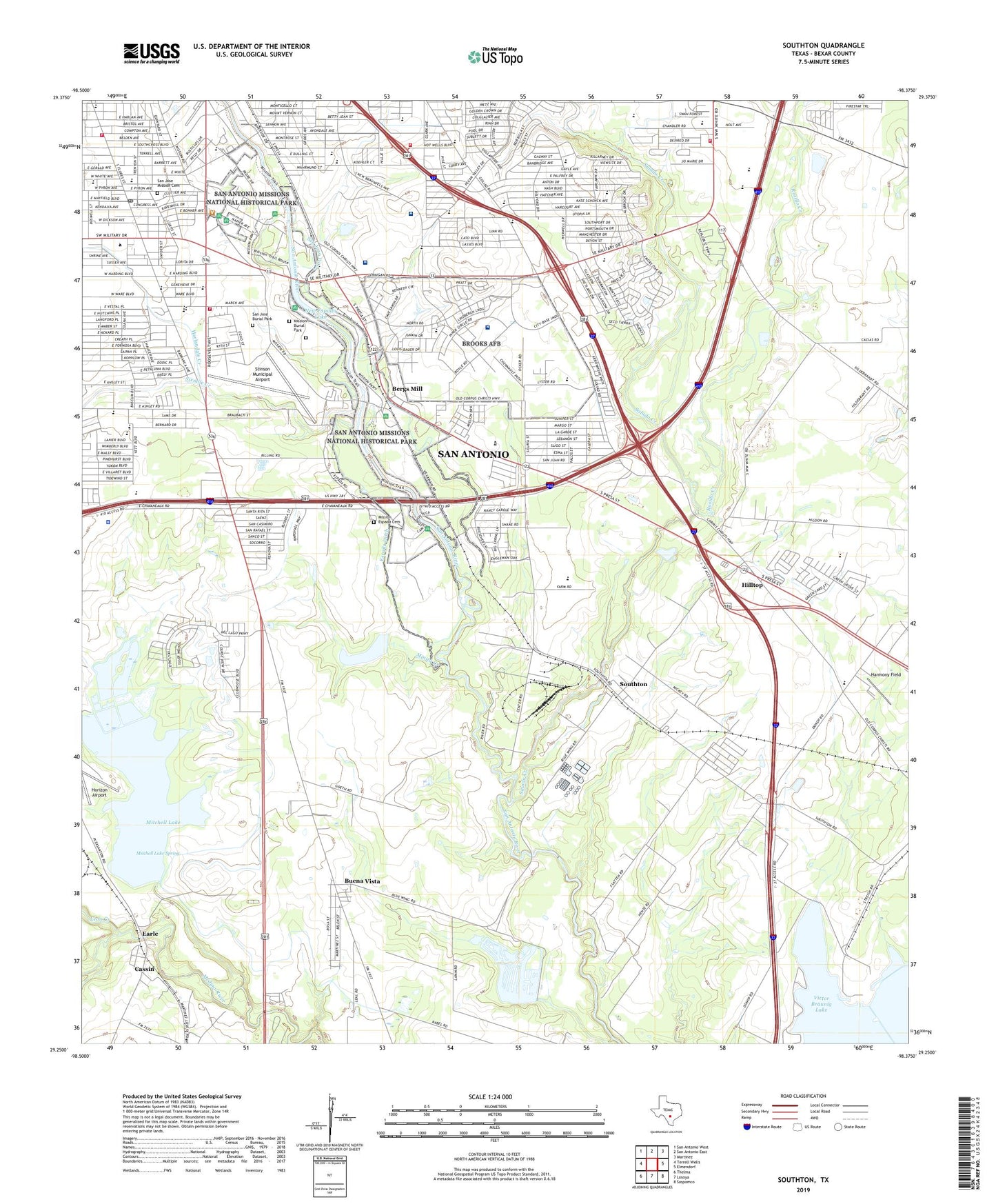 Southton Texas US Topo Map Image