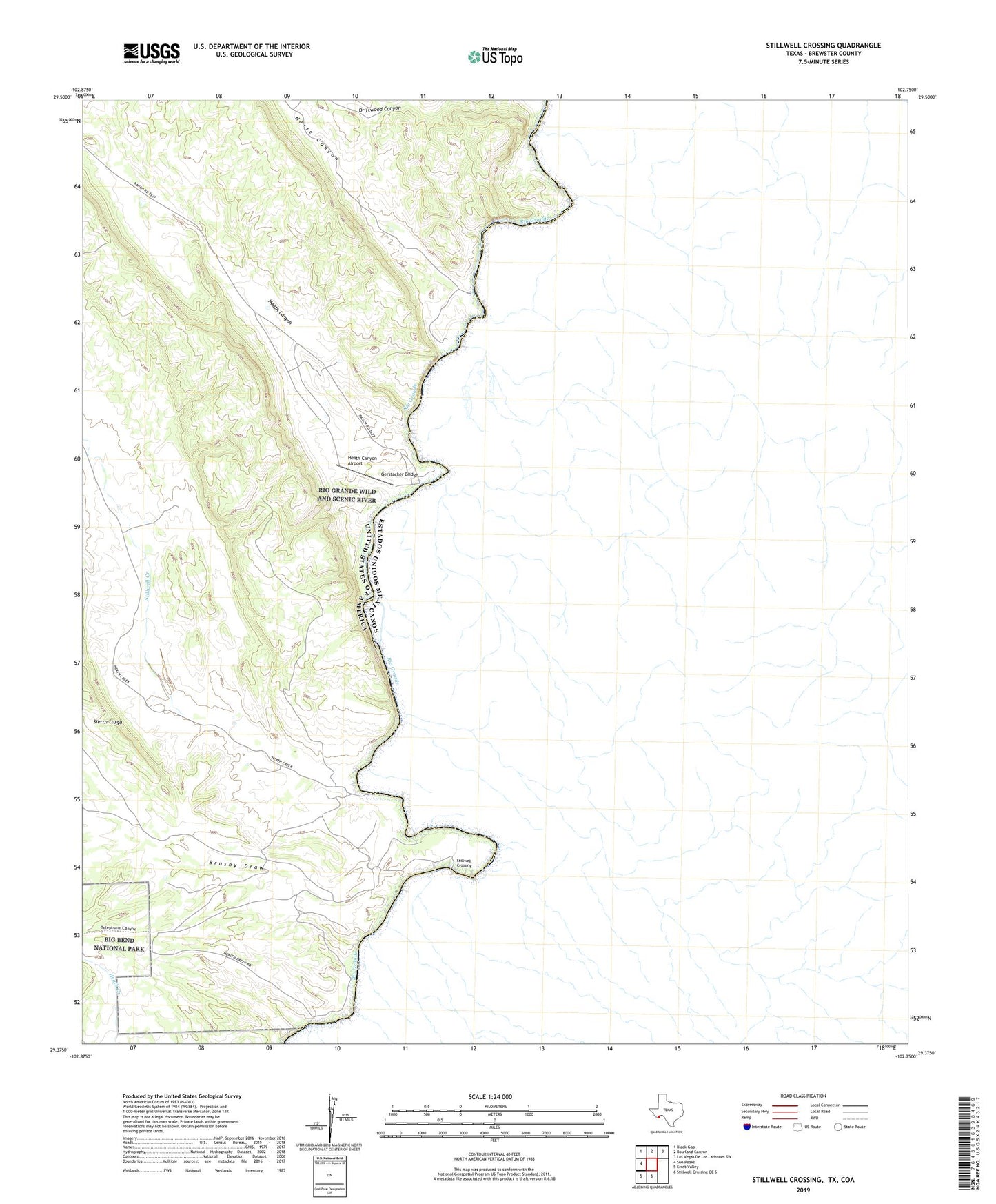 Stillwell Crossing Texas US Topo Map Image