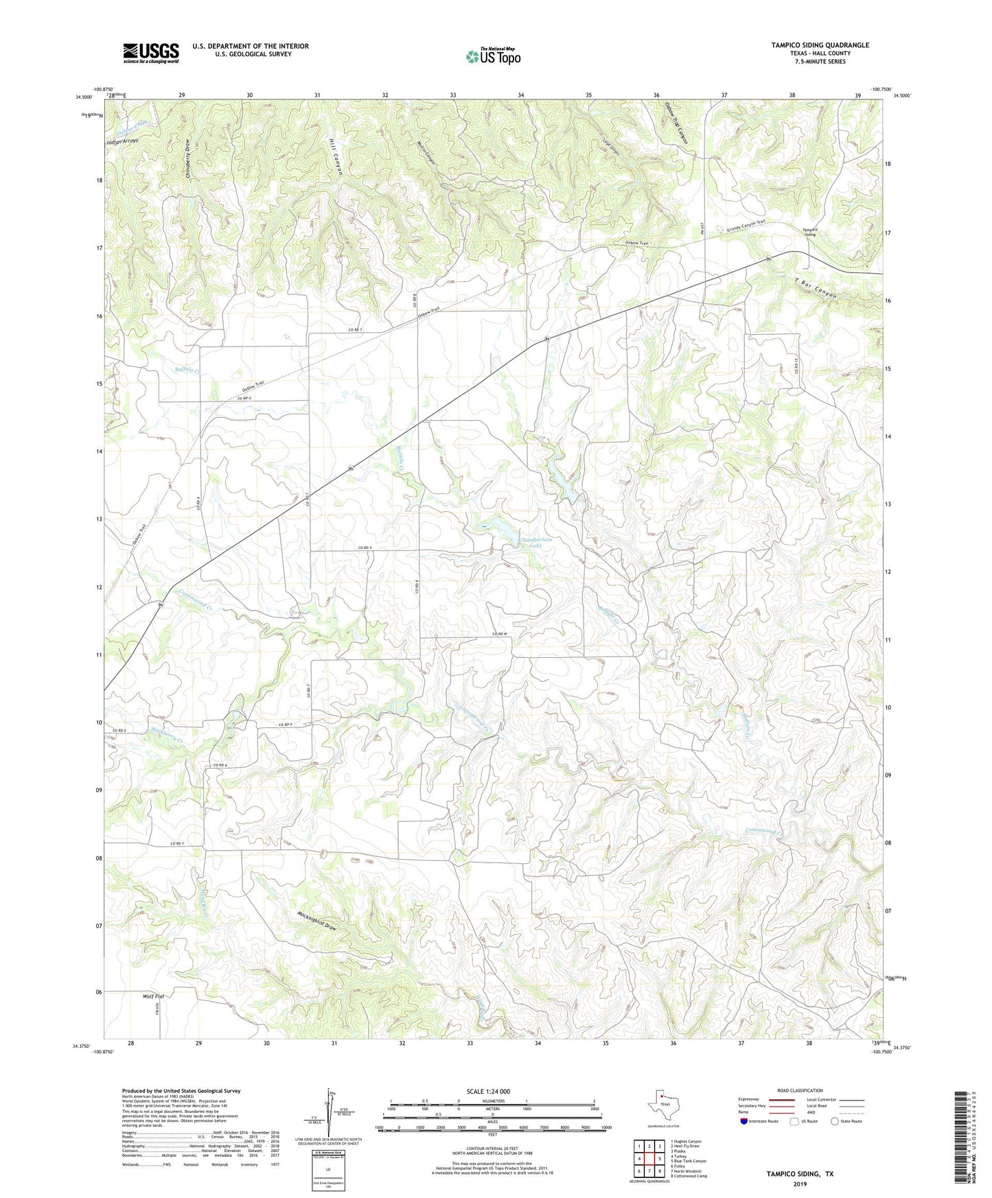 Tampico Siding Texas US Topo Map Image