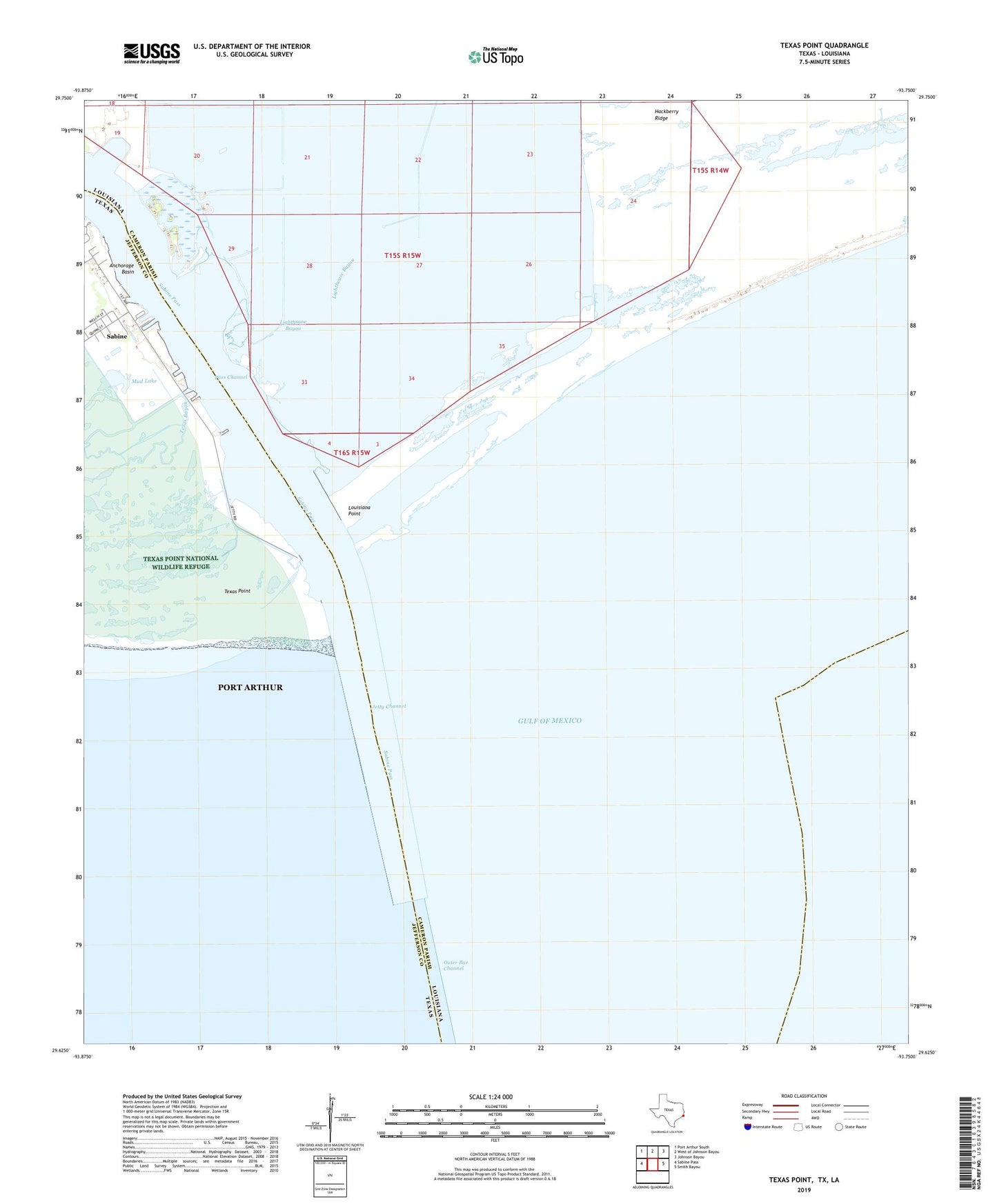 Texas Point Texas US Topo Map Image