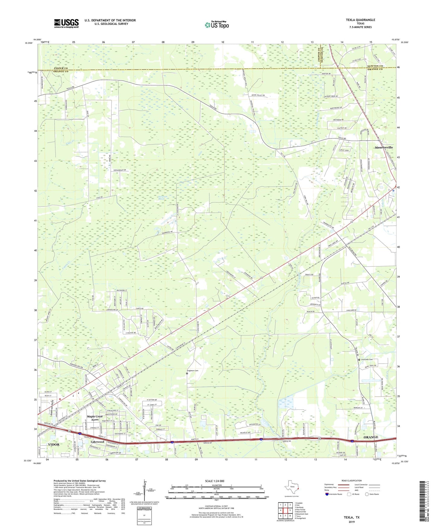 Texla Texas US Topo Map Image