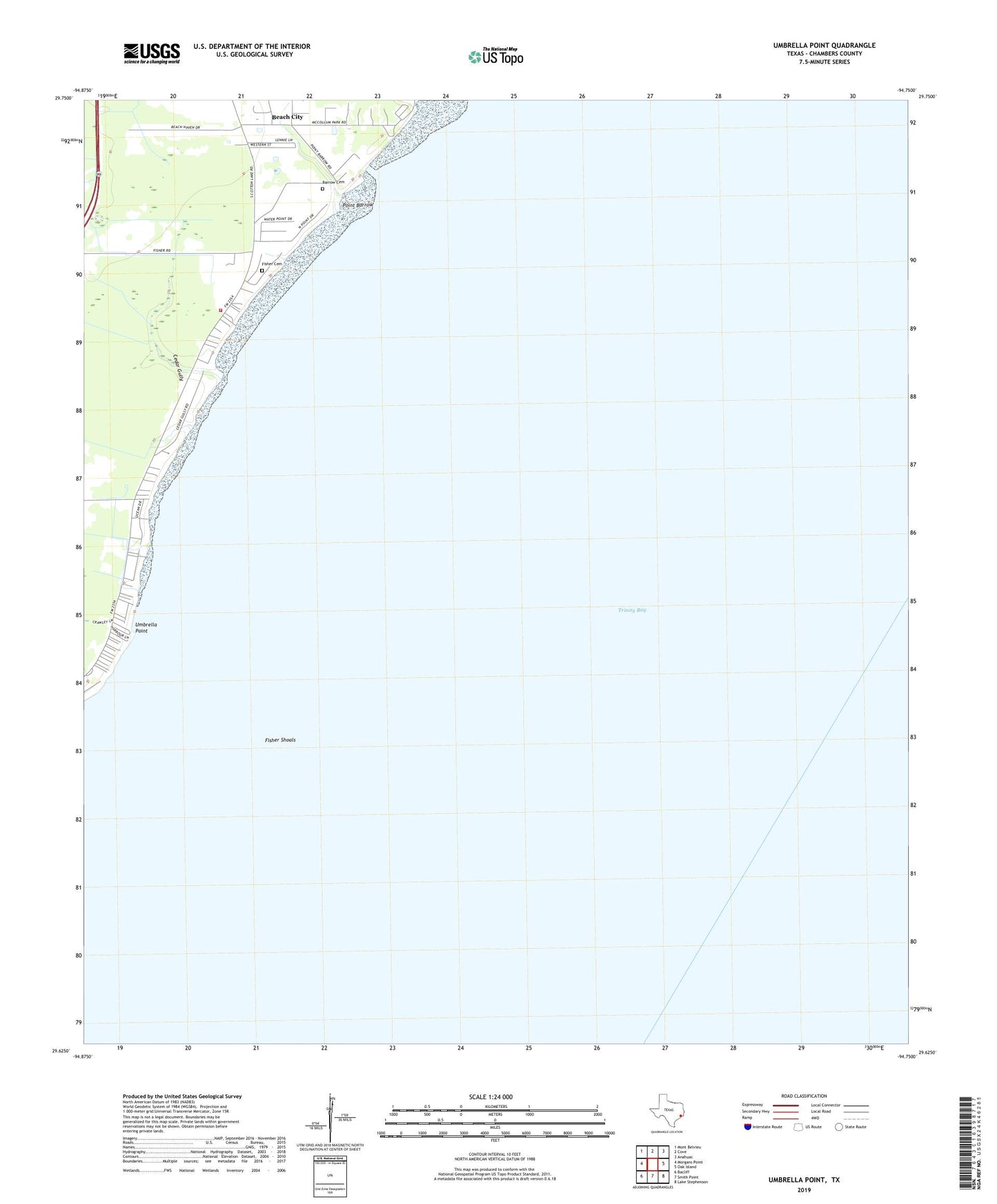 Umbrella Point Texas US Topo Map Image