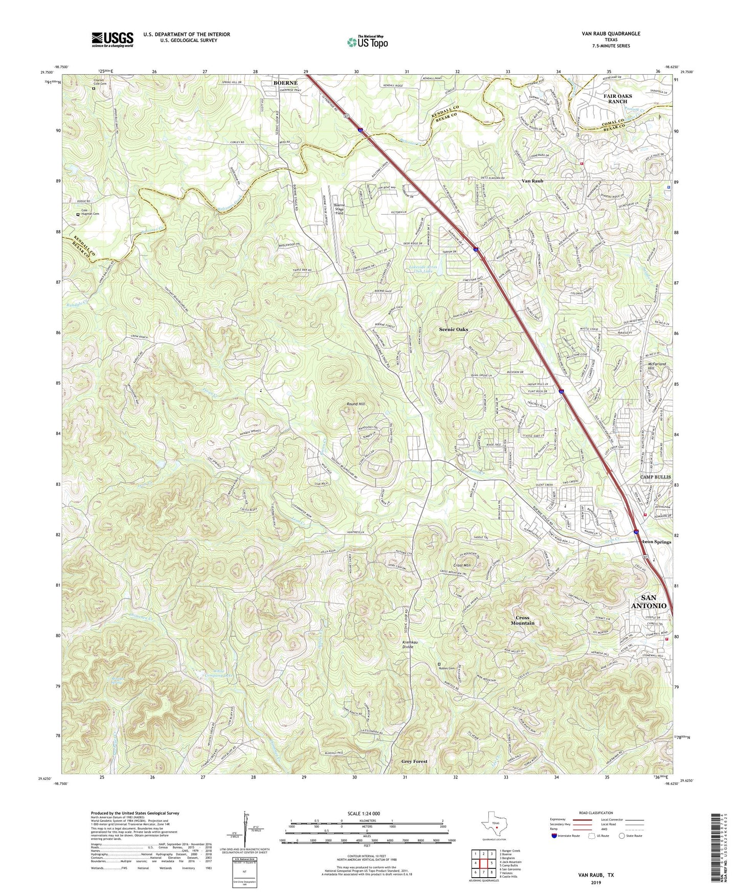Van Raub Texas US Topo Map Image