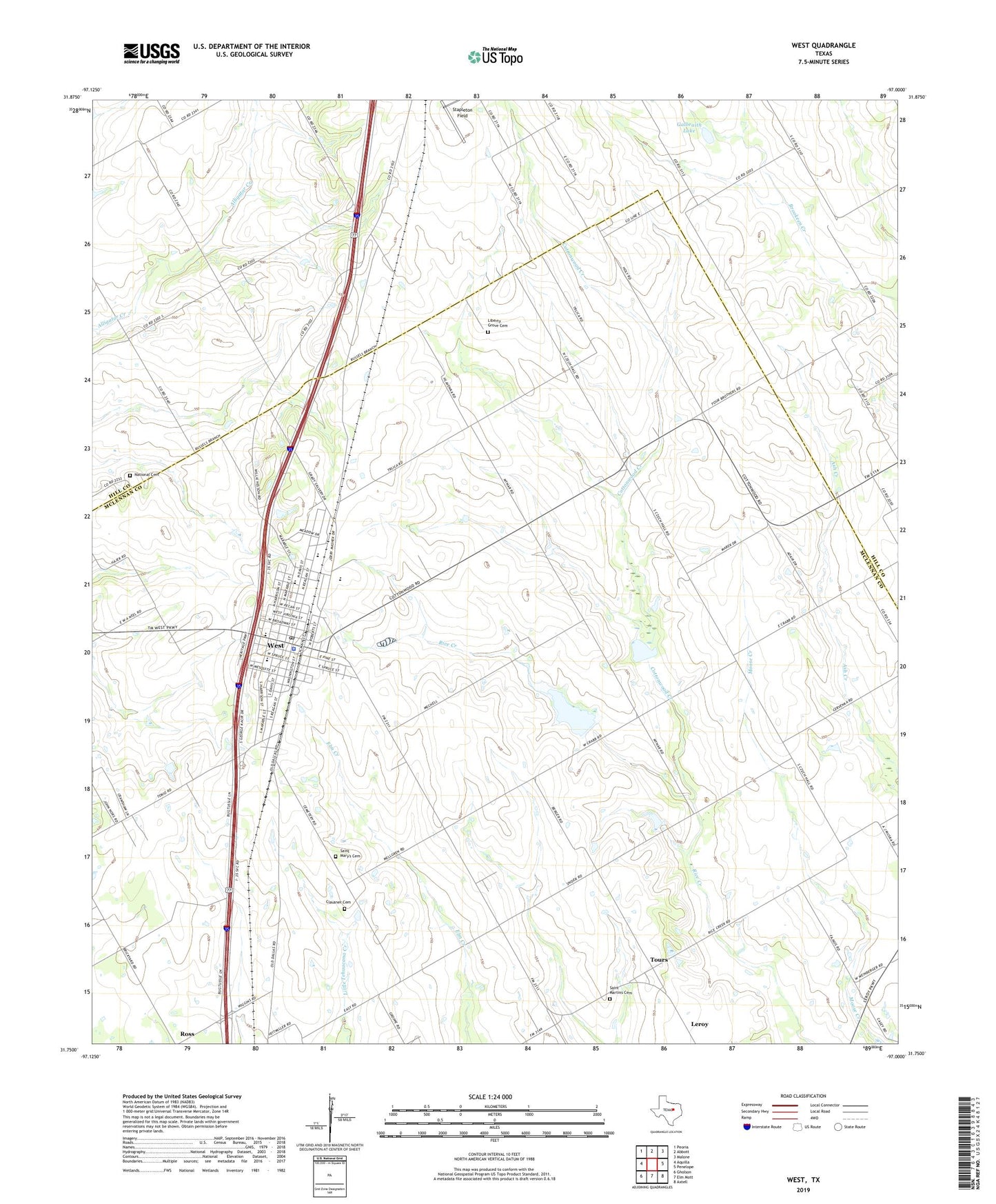 West Texas US Topo Map Image