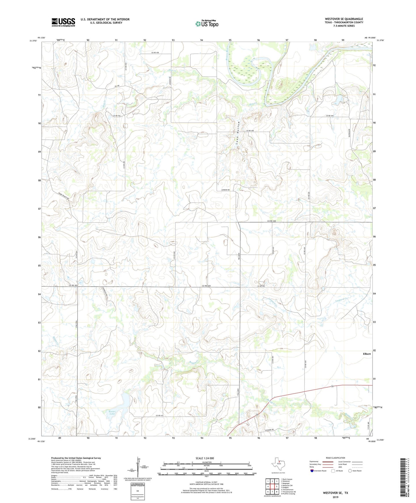 Westover SE Texas US Topo Map Image