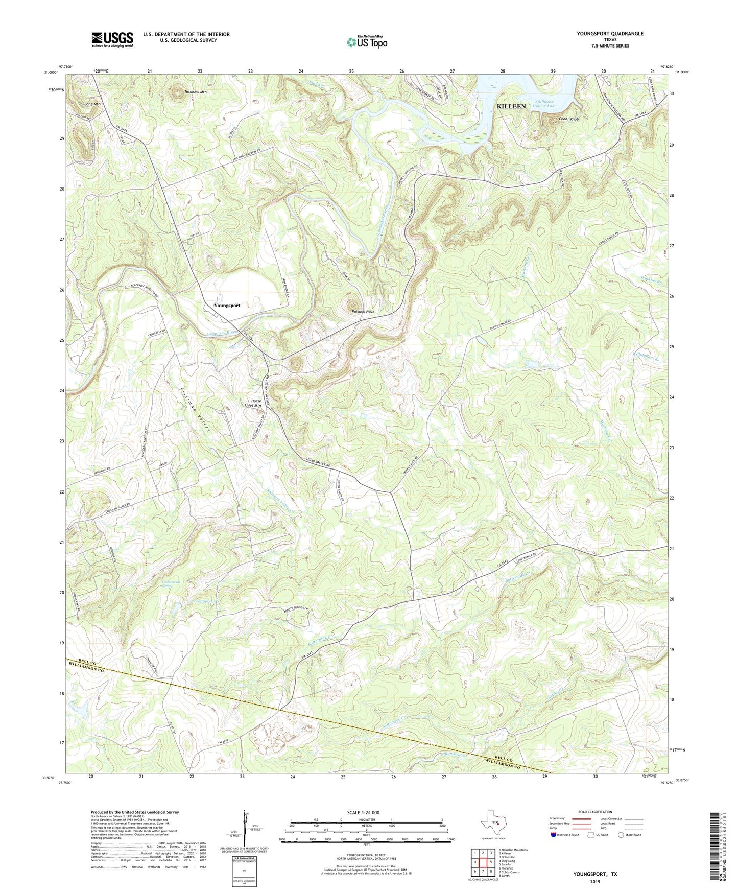 Youngsport Texas US Topo Map Image