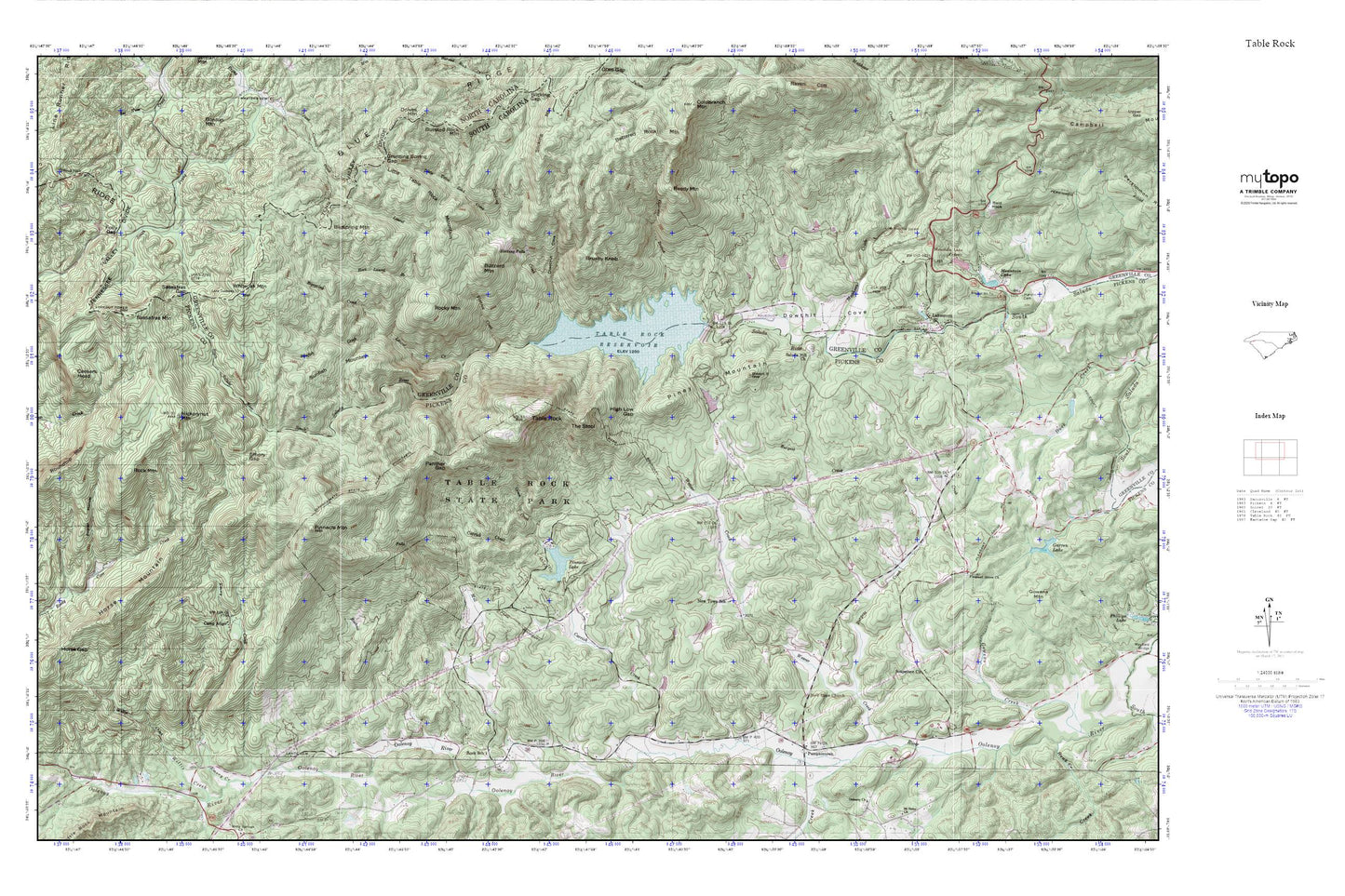 Table Rock MyTopo Explorer Series Map Image