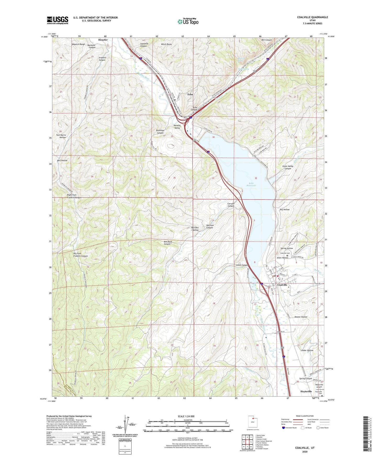 Coalville Utah US Topo Map Image