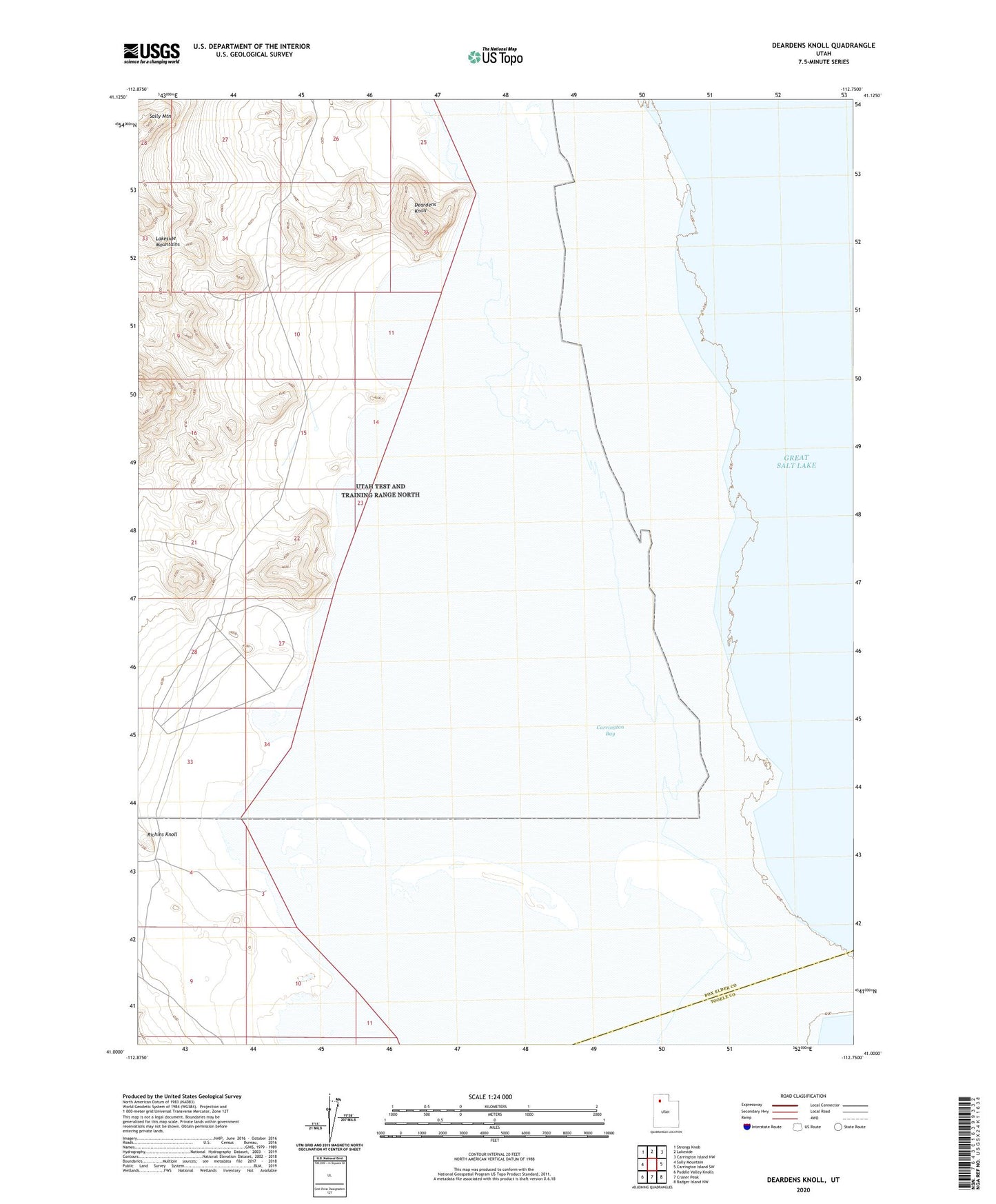 Deardens Knoll Utah US Topo Map Image