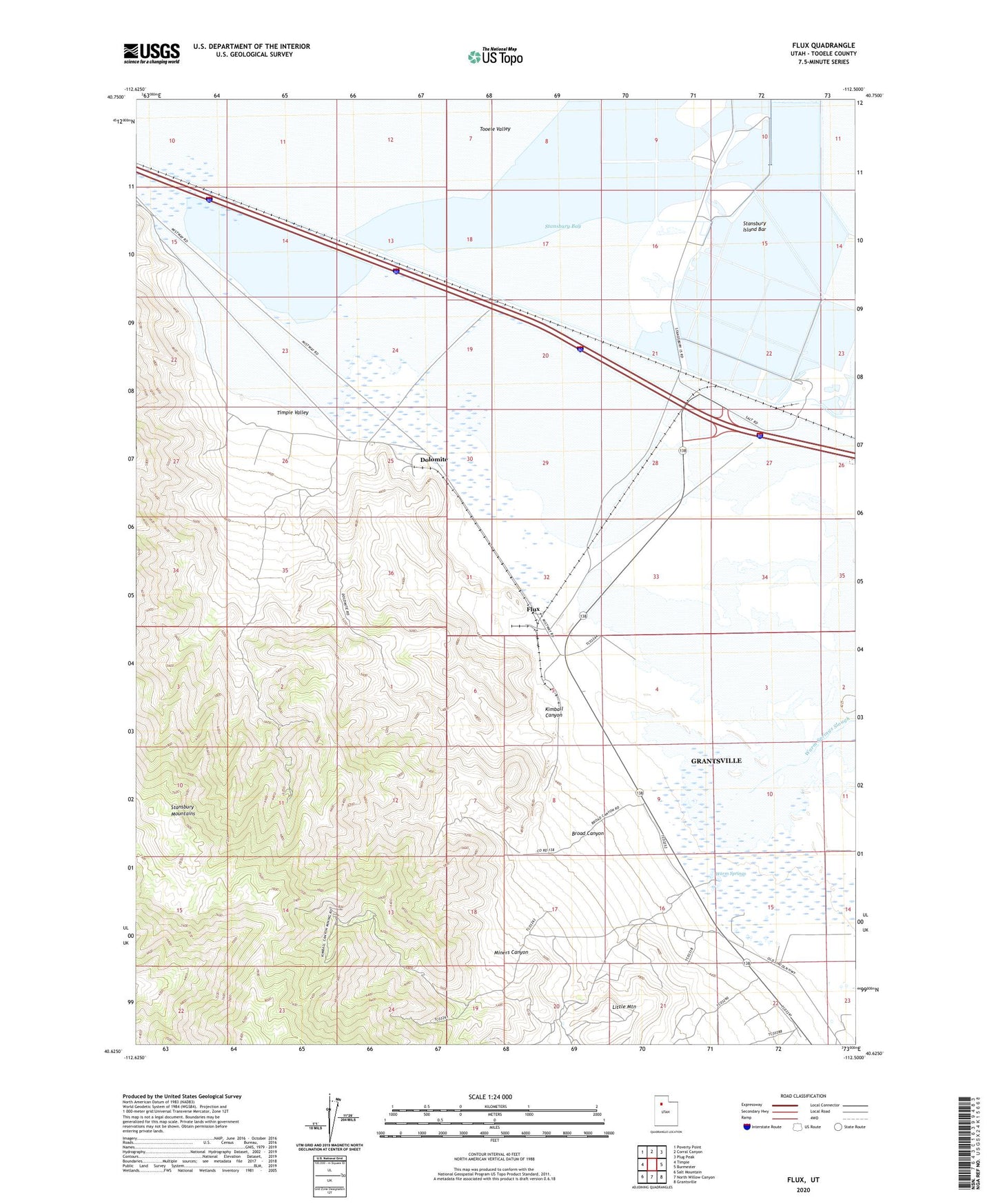 Flux Utah US Topo Map Image