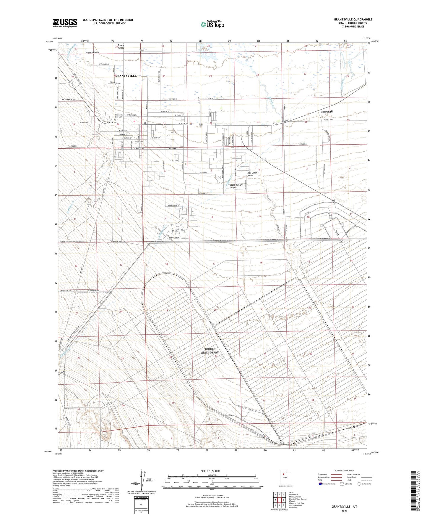 Grantsville Utah US Topo Map Image