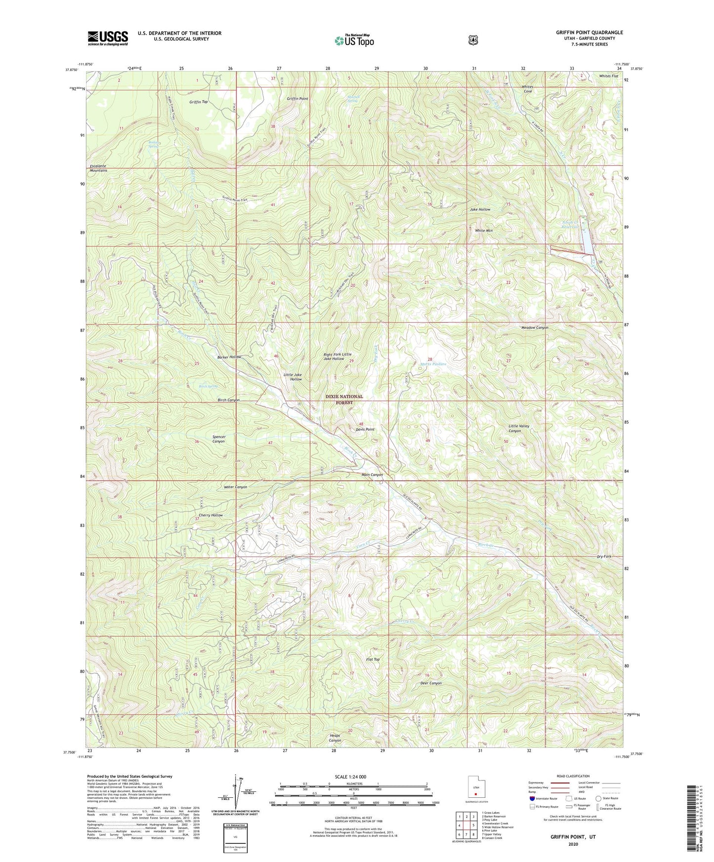 Griffin Point Utah US Topo Map Image