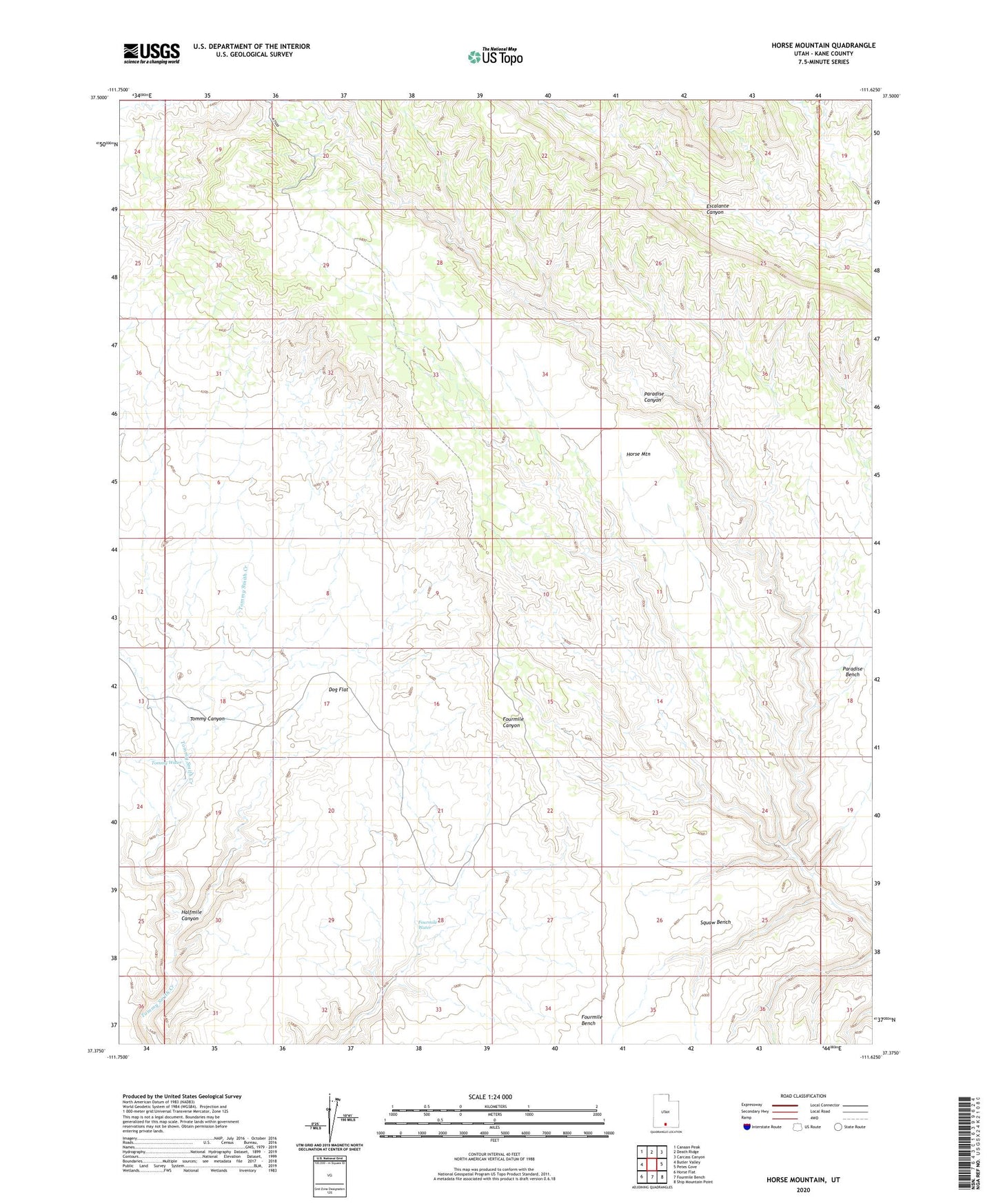 Horse Mountain Utah US Topo Map Image