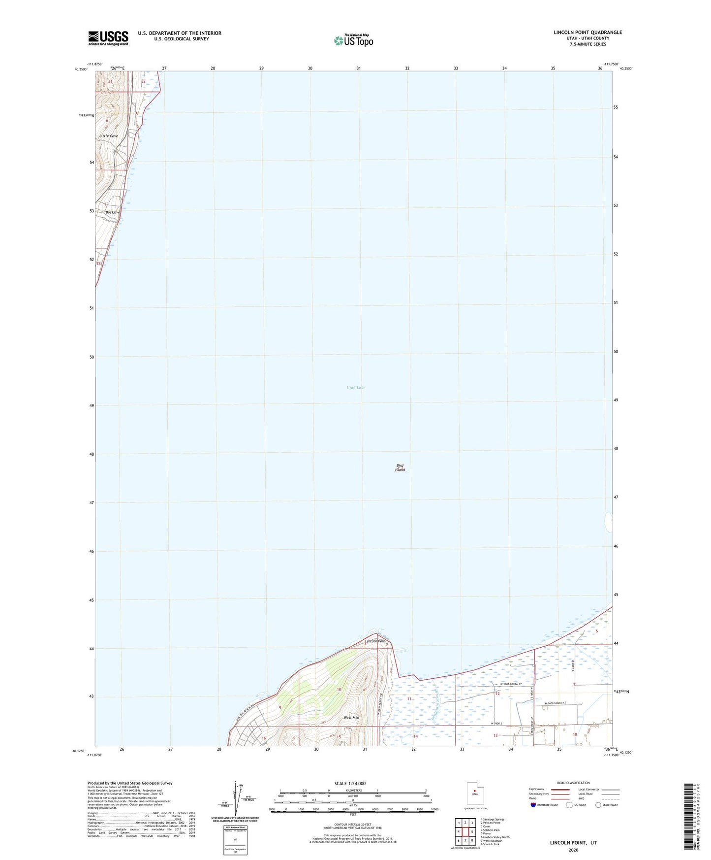 Lincoln Point Utah US Topo Map Image