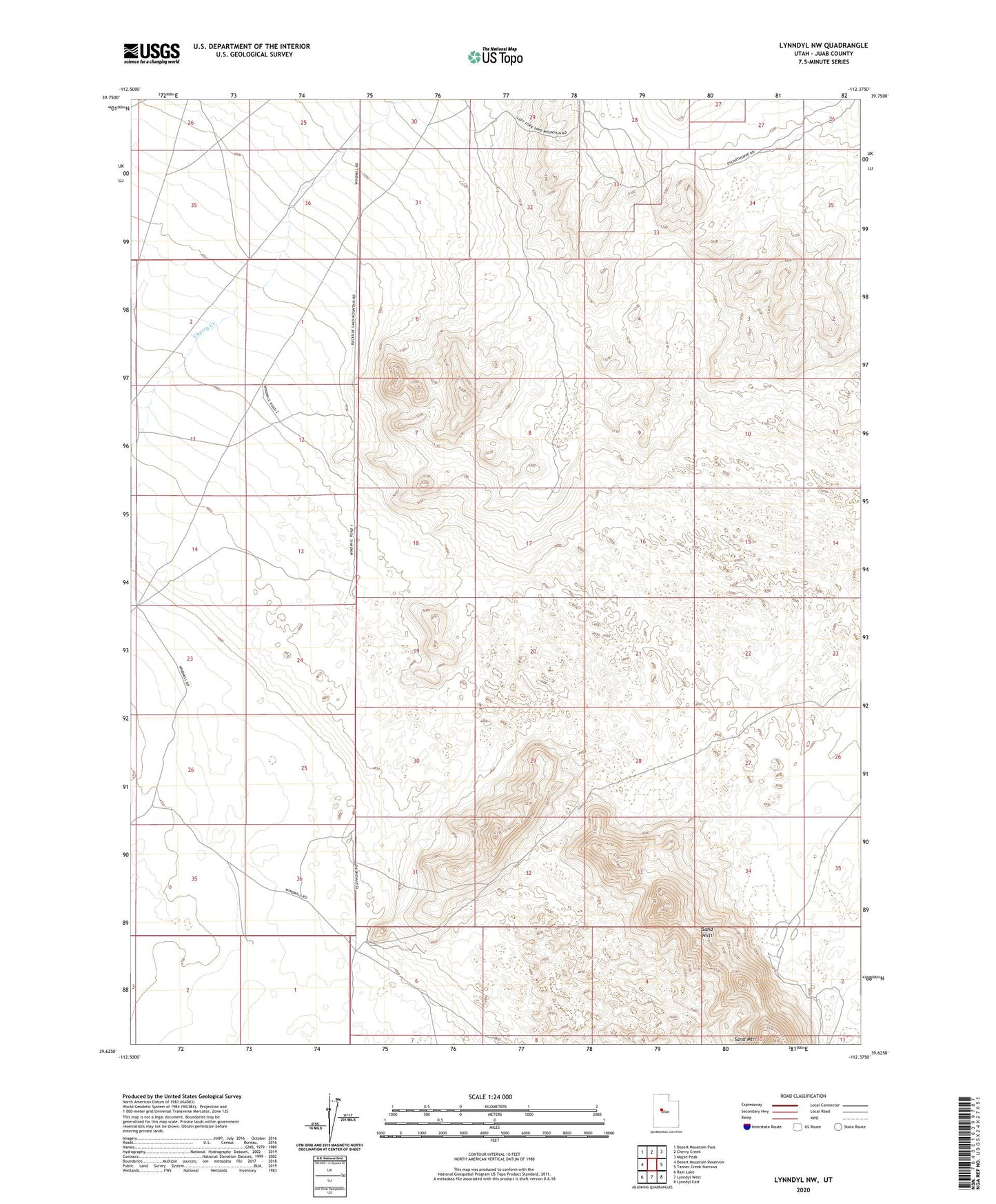 Lynndyl NW Utah US Topo Map Image