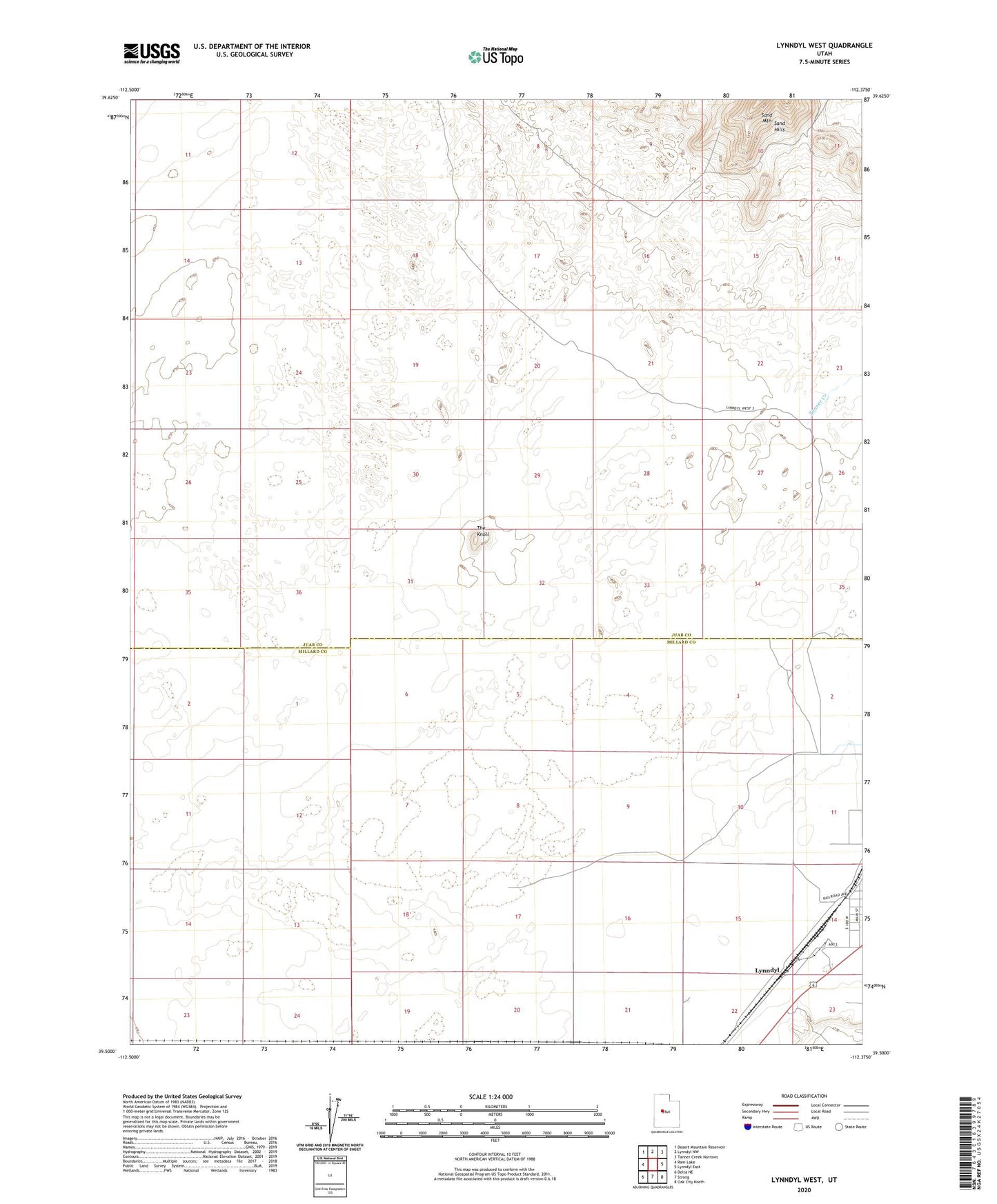 Lynndyl West Utah US Topo Map Image