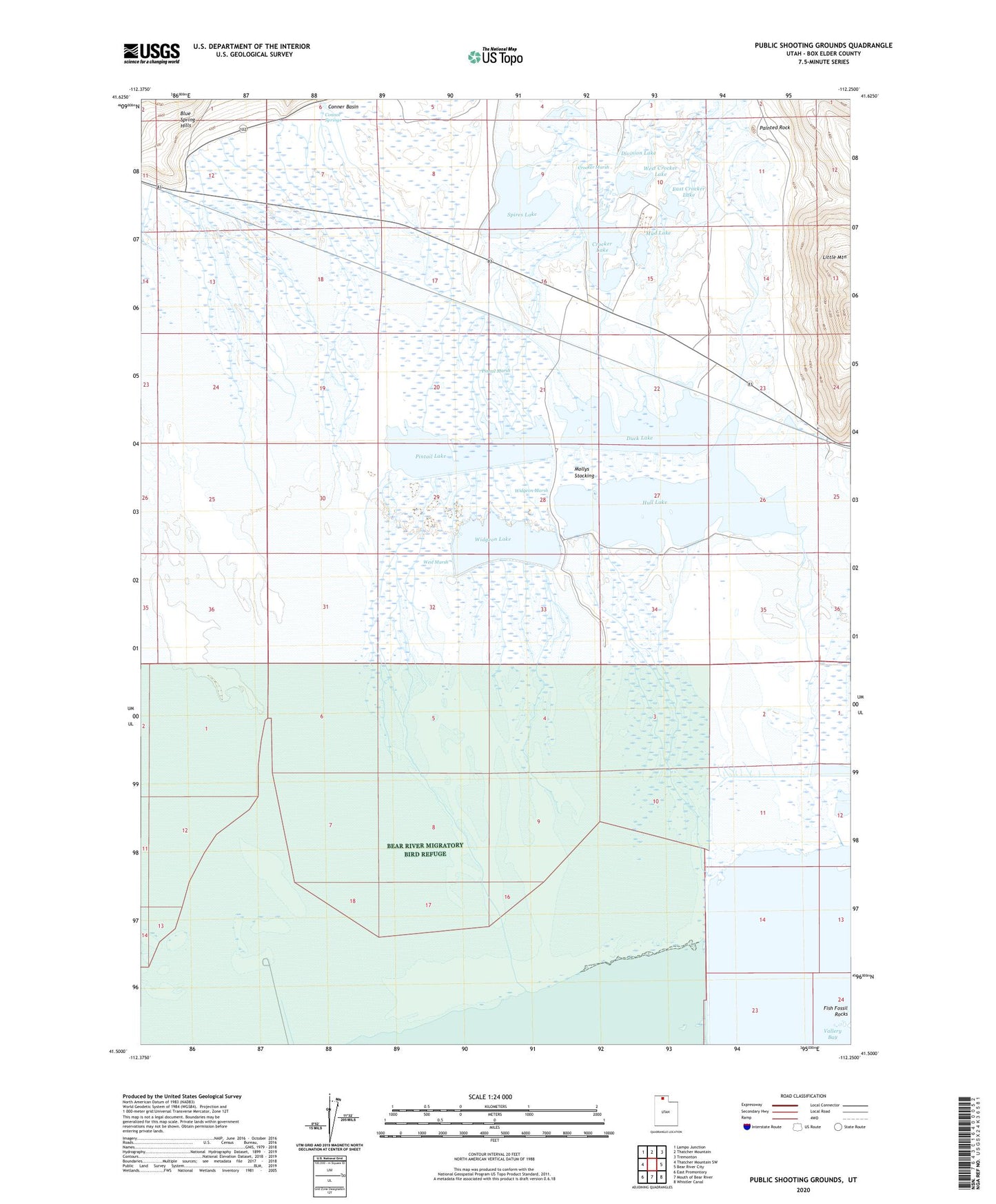 Public Shooting Grounds Utah US Topo Map Image