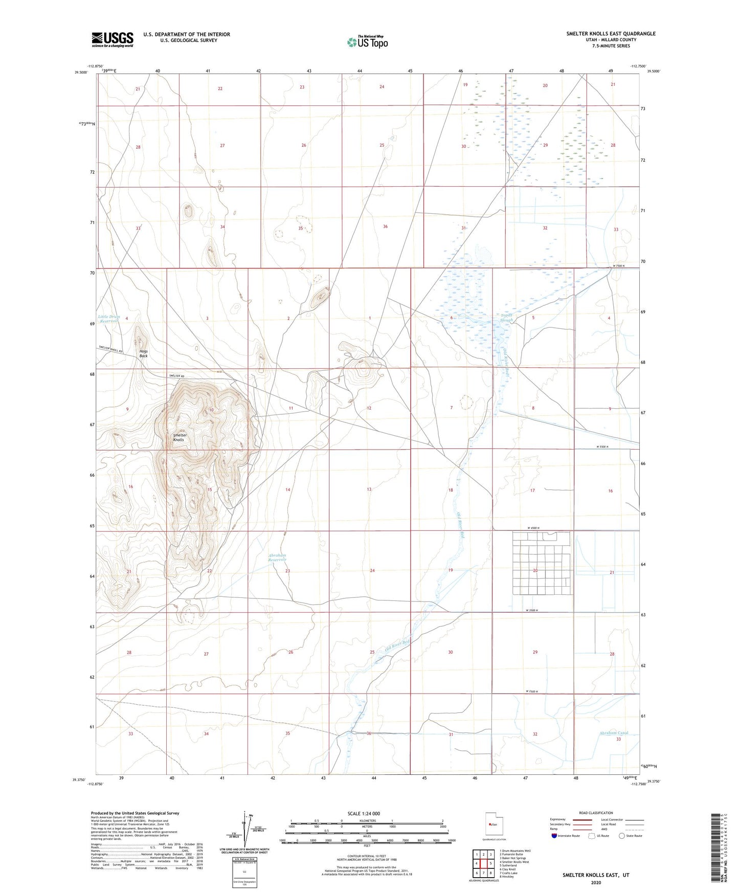 Smelter Knolls East Utah US Topo Map Image