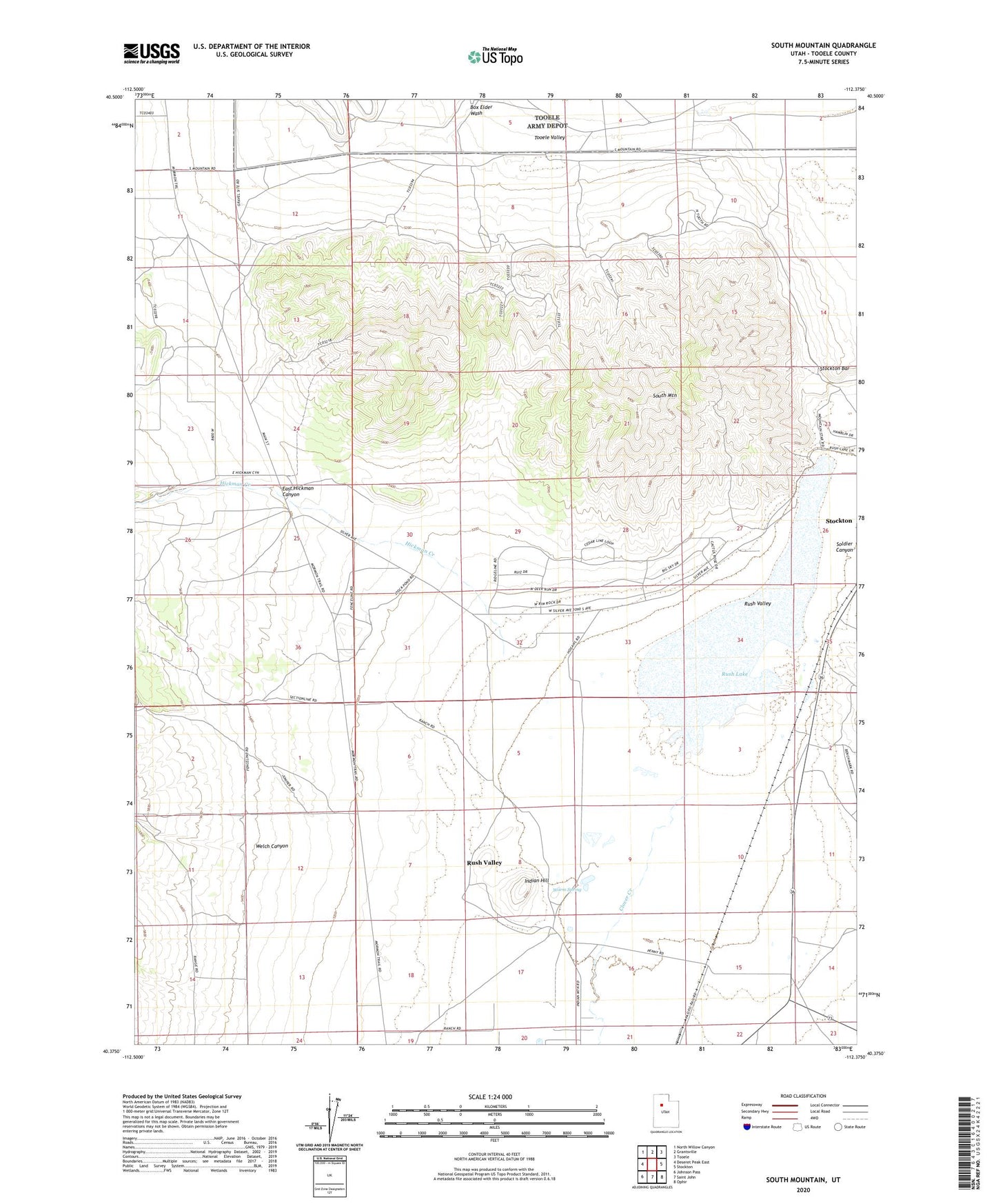South Mountain Utah US Topo Map Image