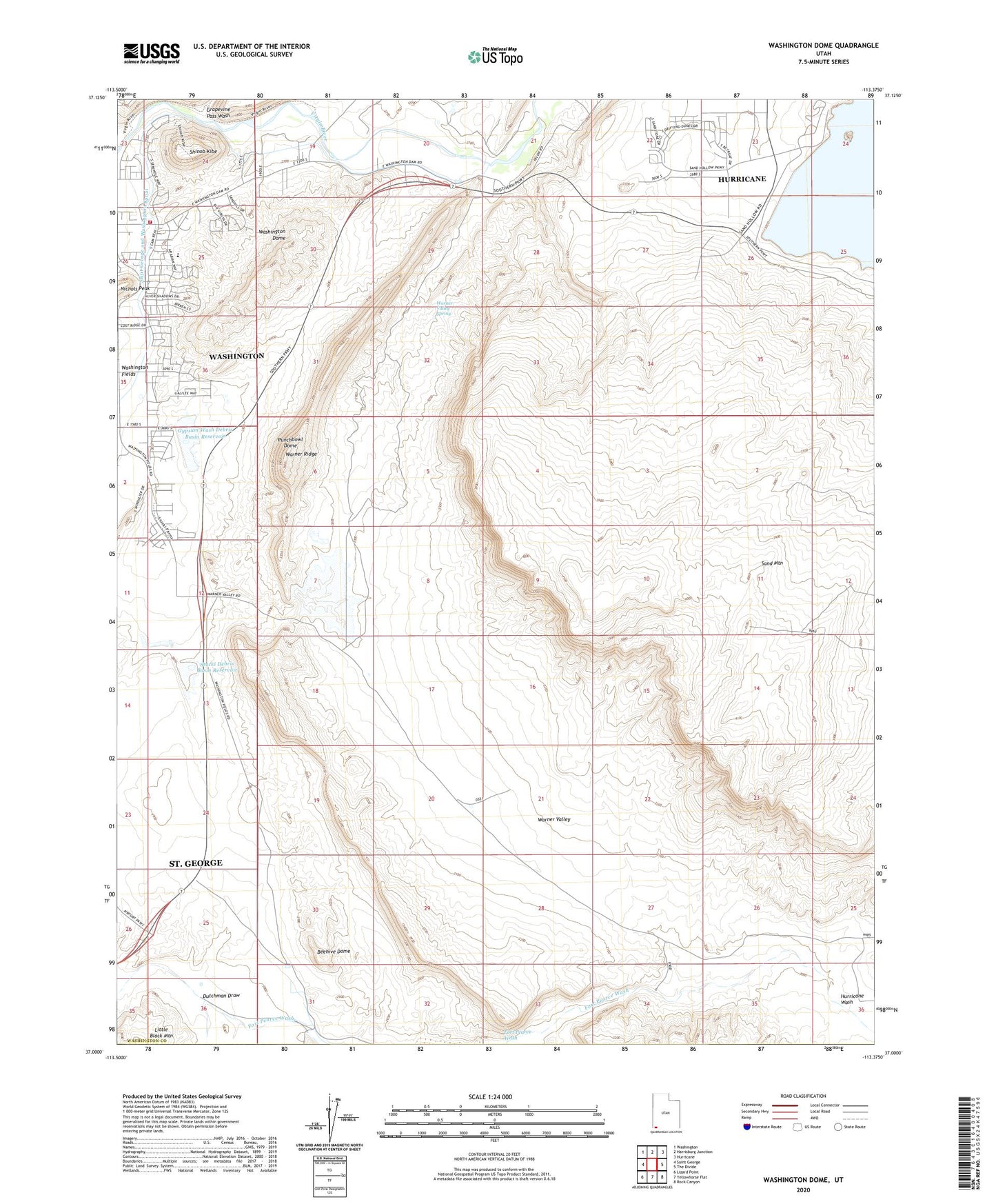 Washington Dome Utah US Topo Map Image