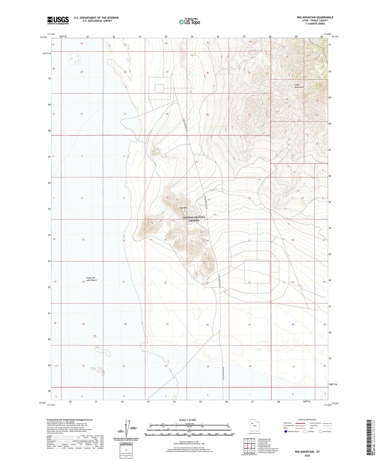 Wig Mountain Utah US Topo Map Image