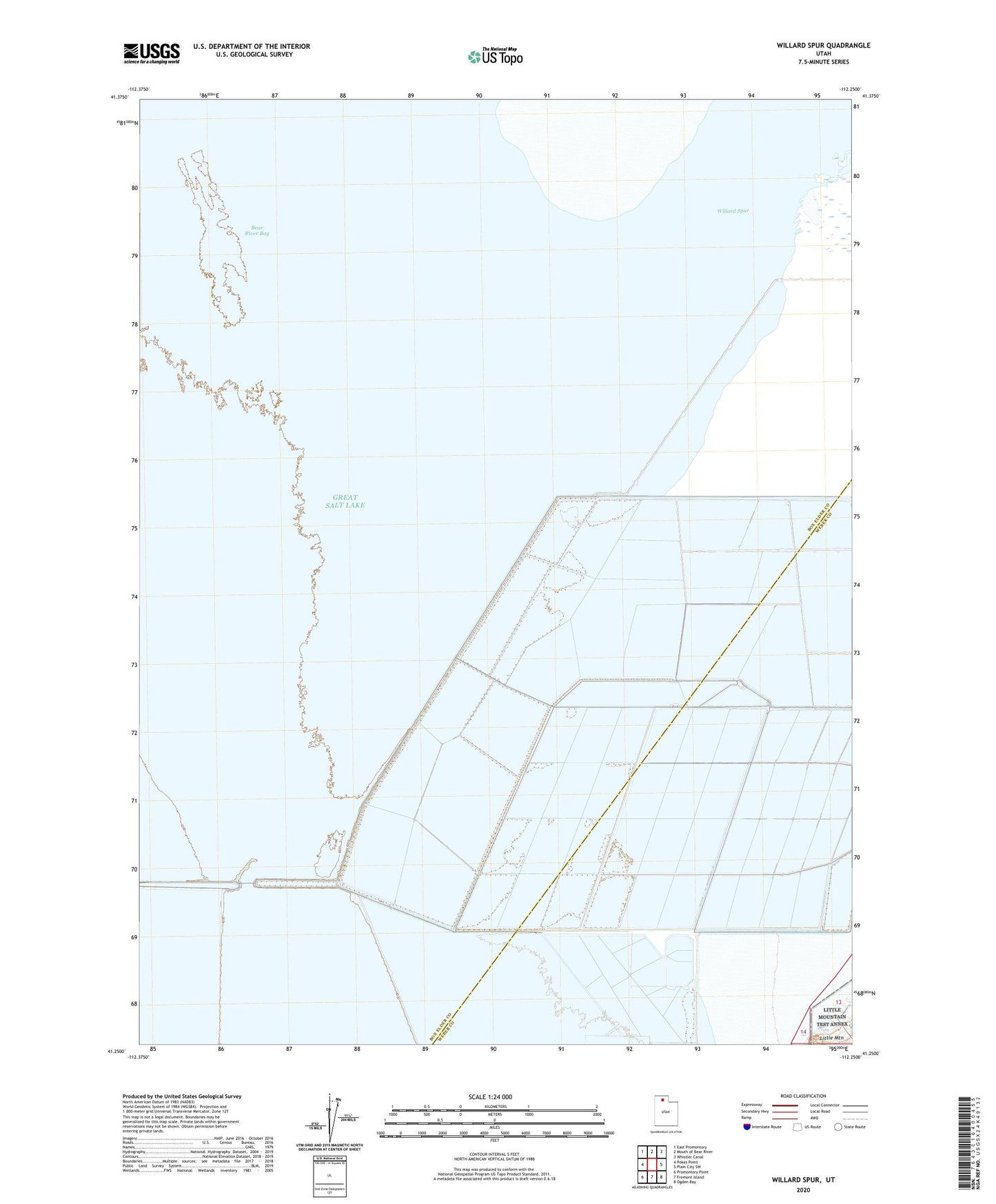 Willard Spur Utah US Topo Map Image