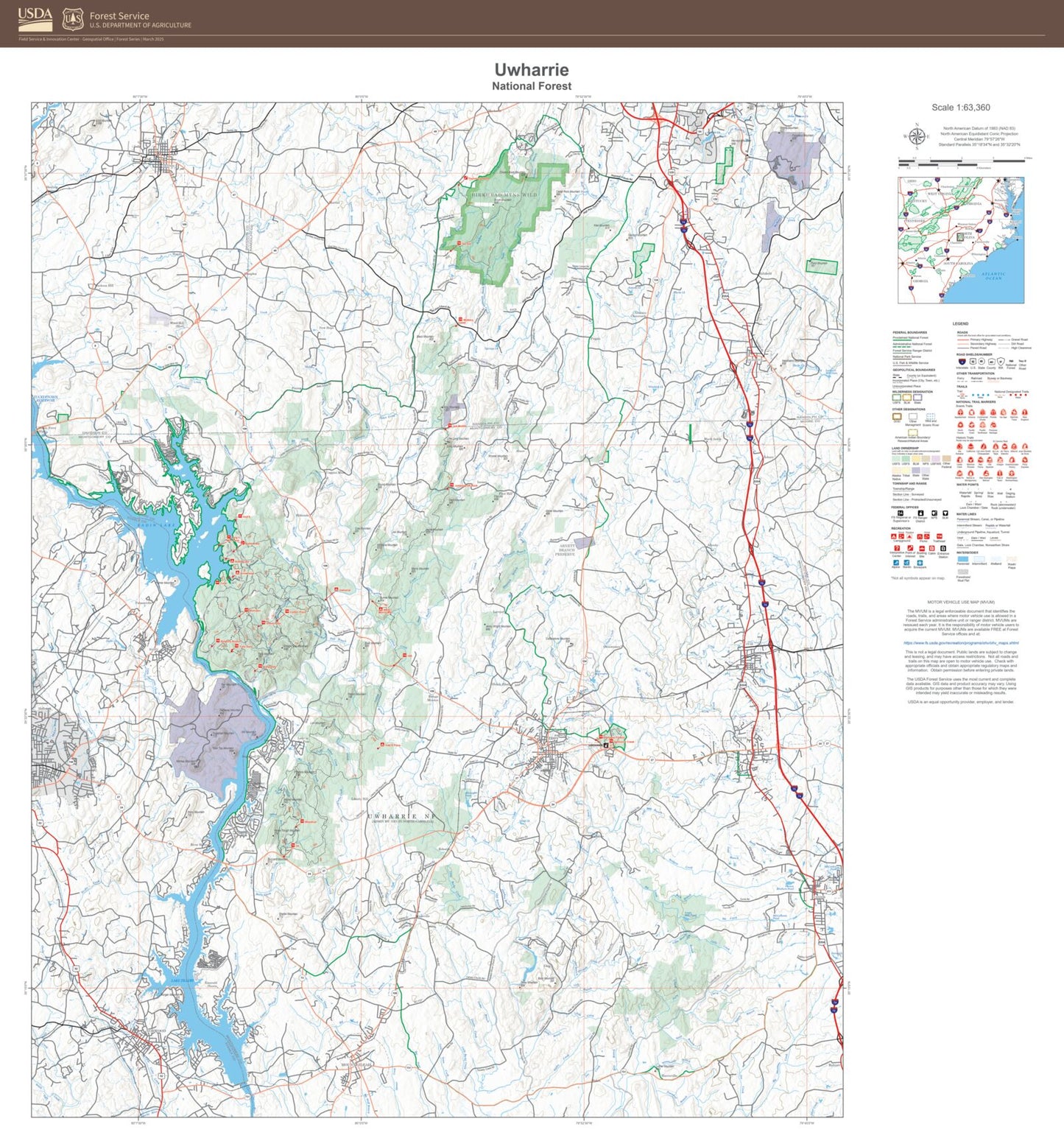Uwharrie National Forest Map