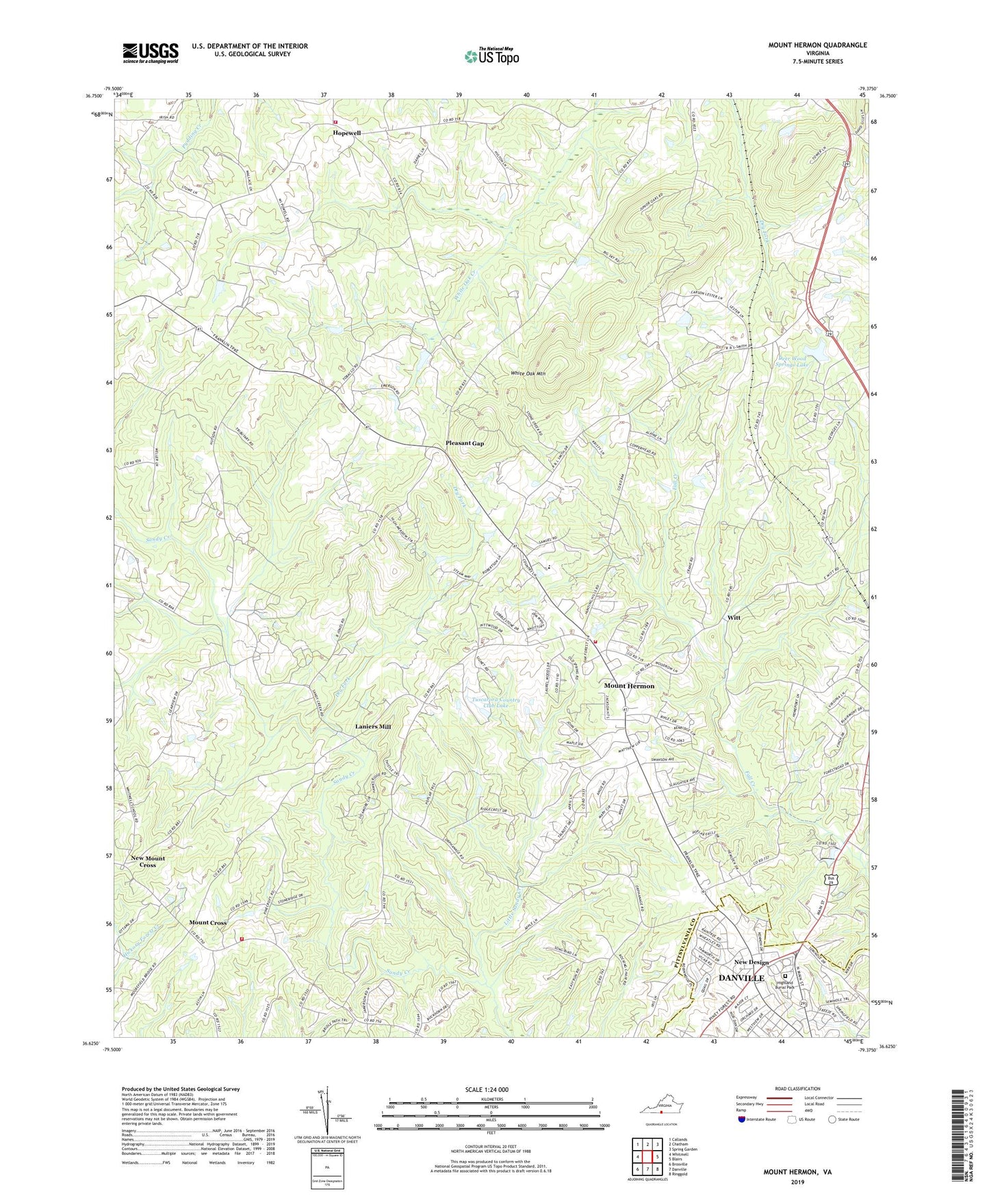 Mount Hermon Virginia US Topo Map Image
