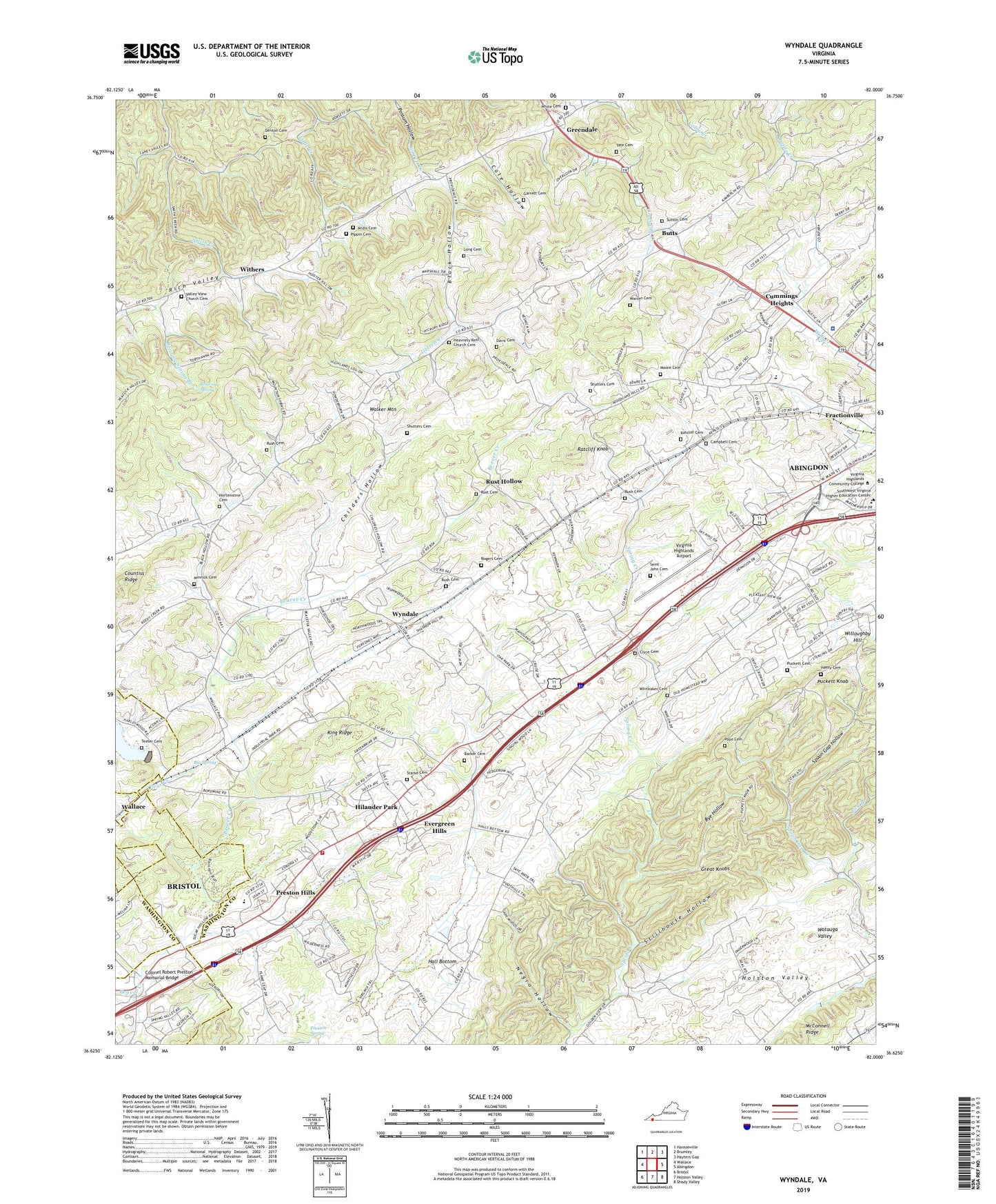 Wyndale Virginia US Topo Map Image