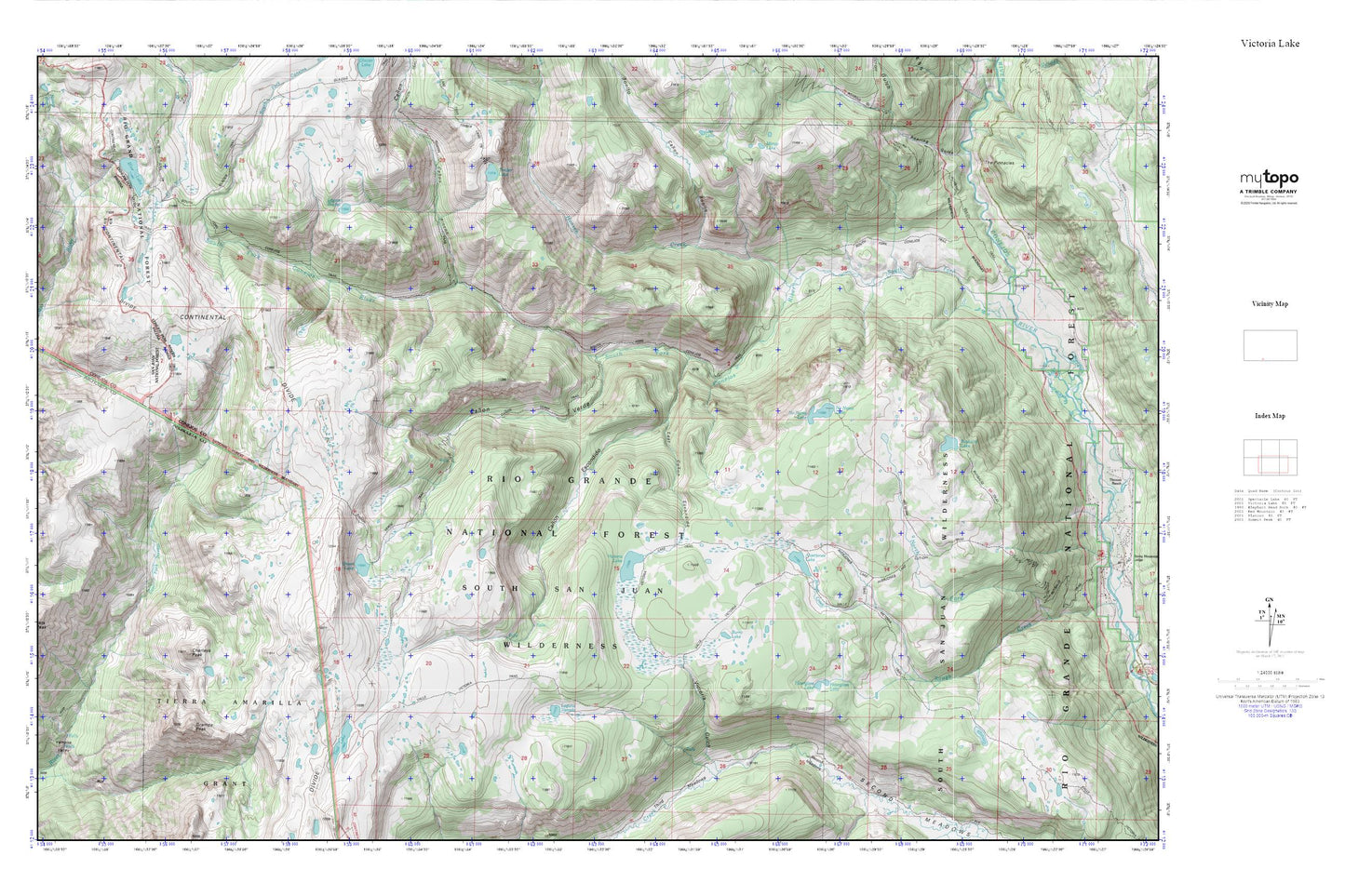 Victoria Lake MyTopo Explorer Series Map Image