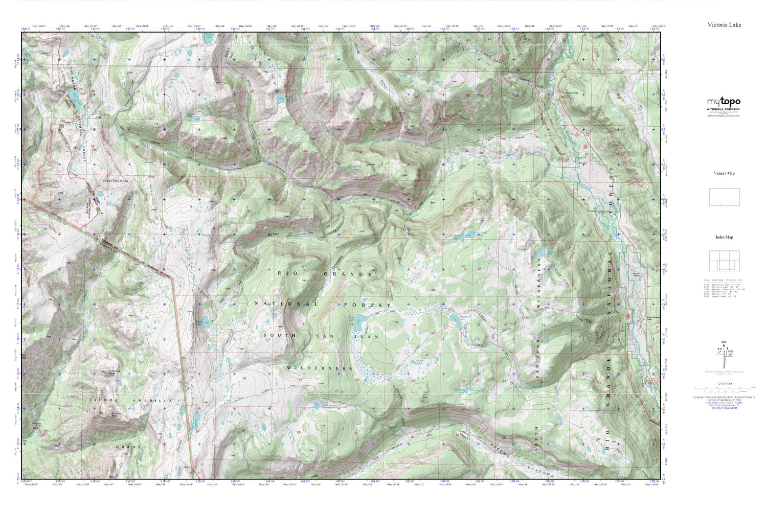 Victoria Lake MyTopo Explorer Series Map Image