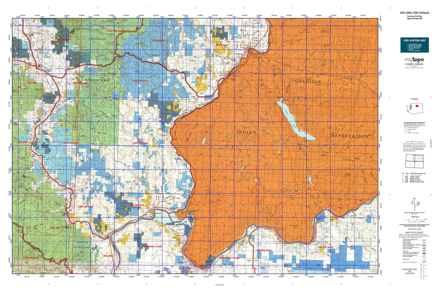 Washington GMU 239 Chiliwist Map Image
