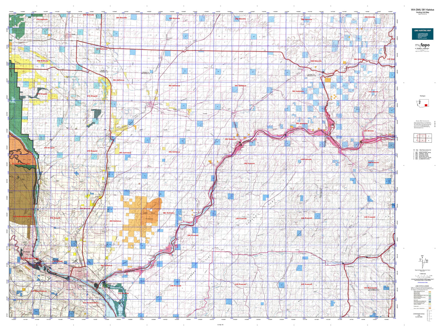 Washington GMU 381 Kalotus Map Image