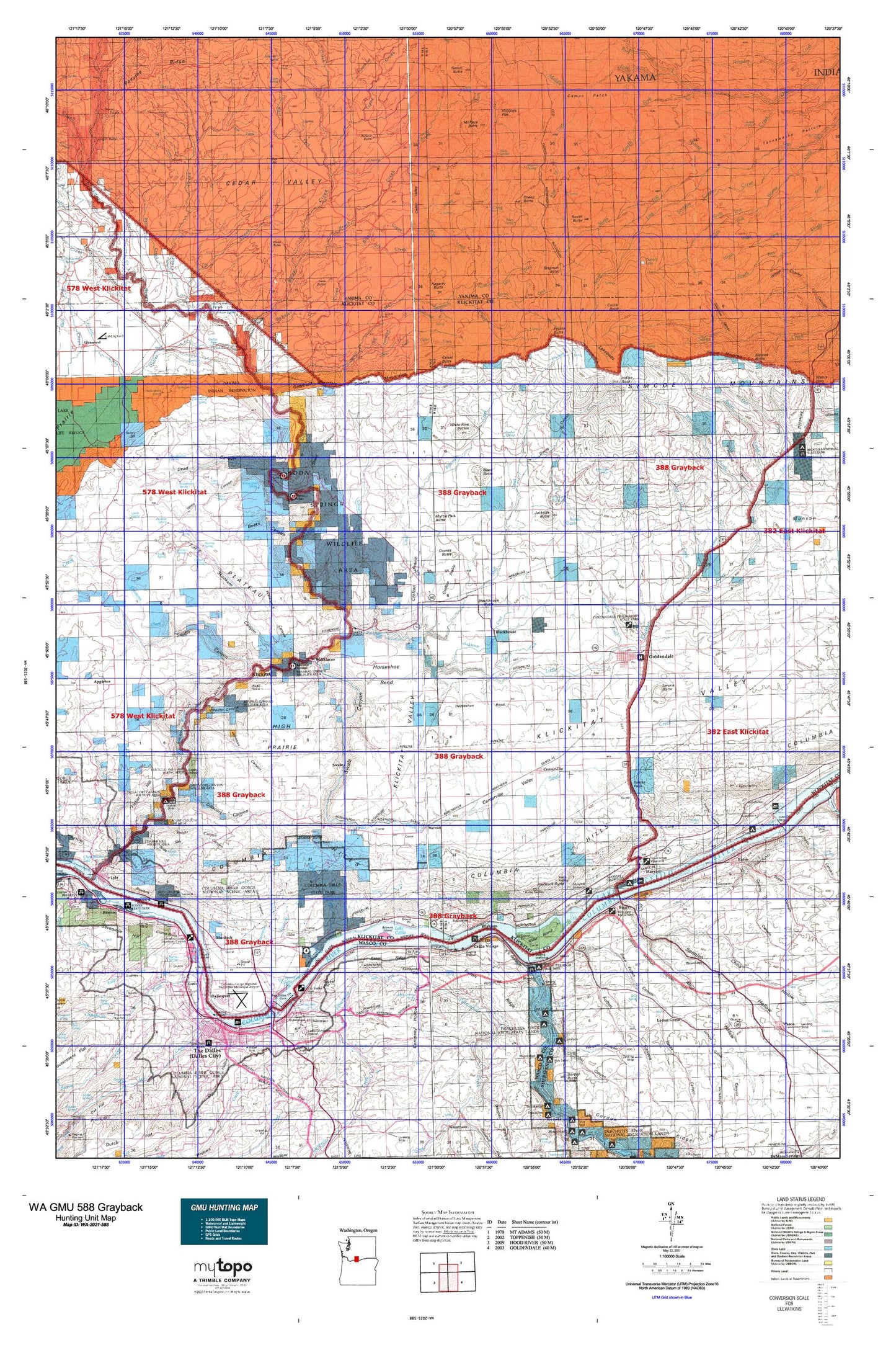 Washington GMU 588 Grayback Map Image