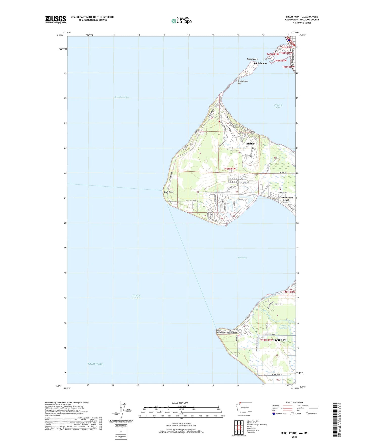 Birch Point Washington US Topo Map Image