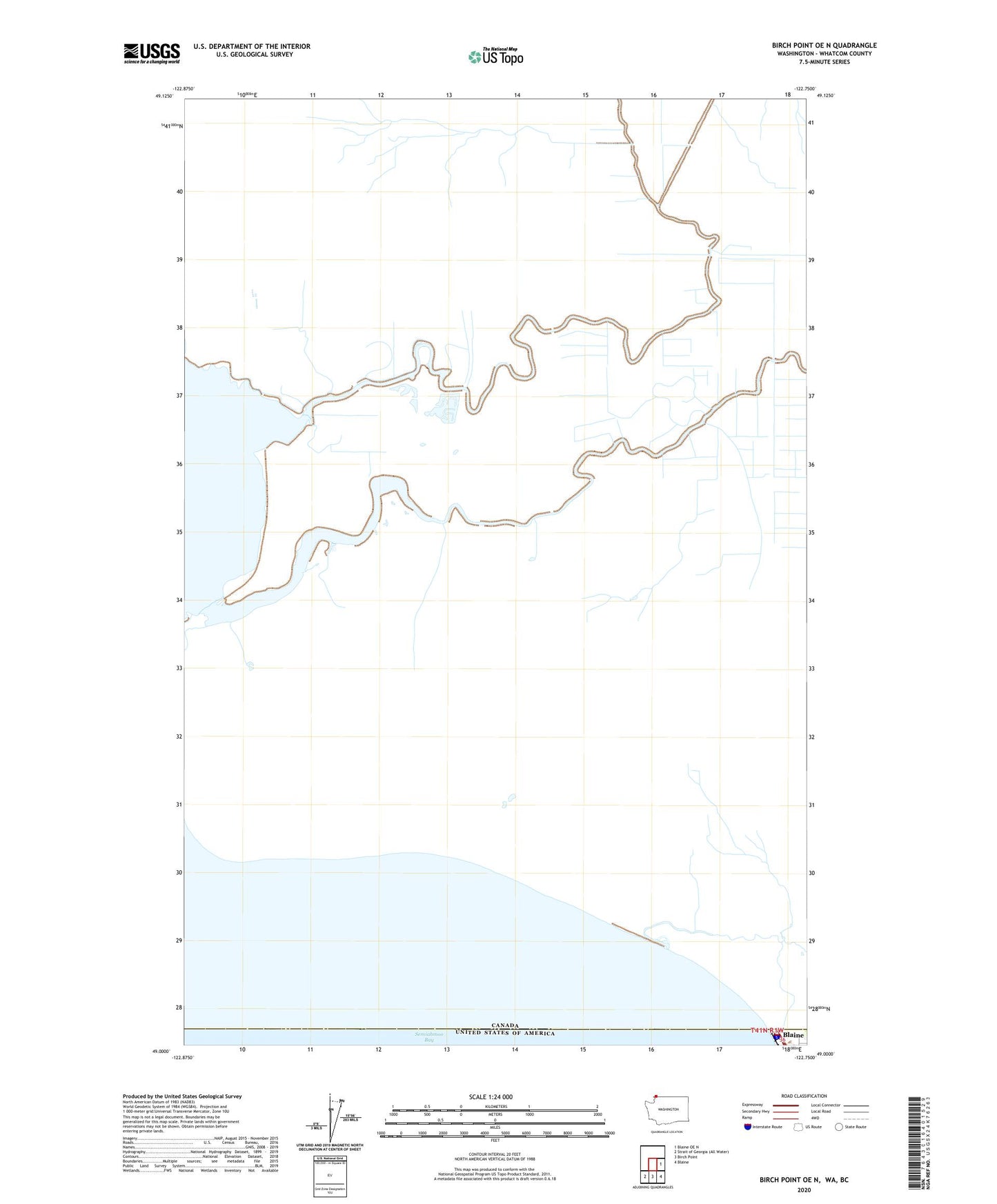 Birch Point OE N Washington US Topo Map Image