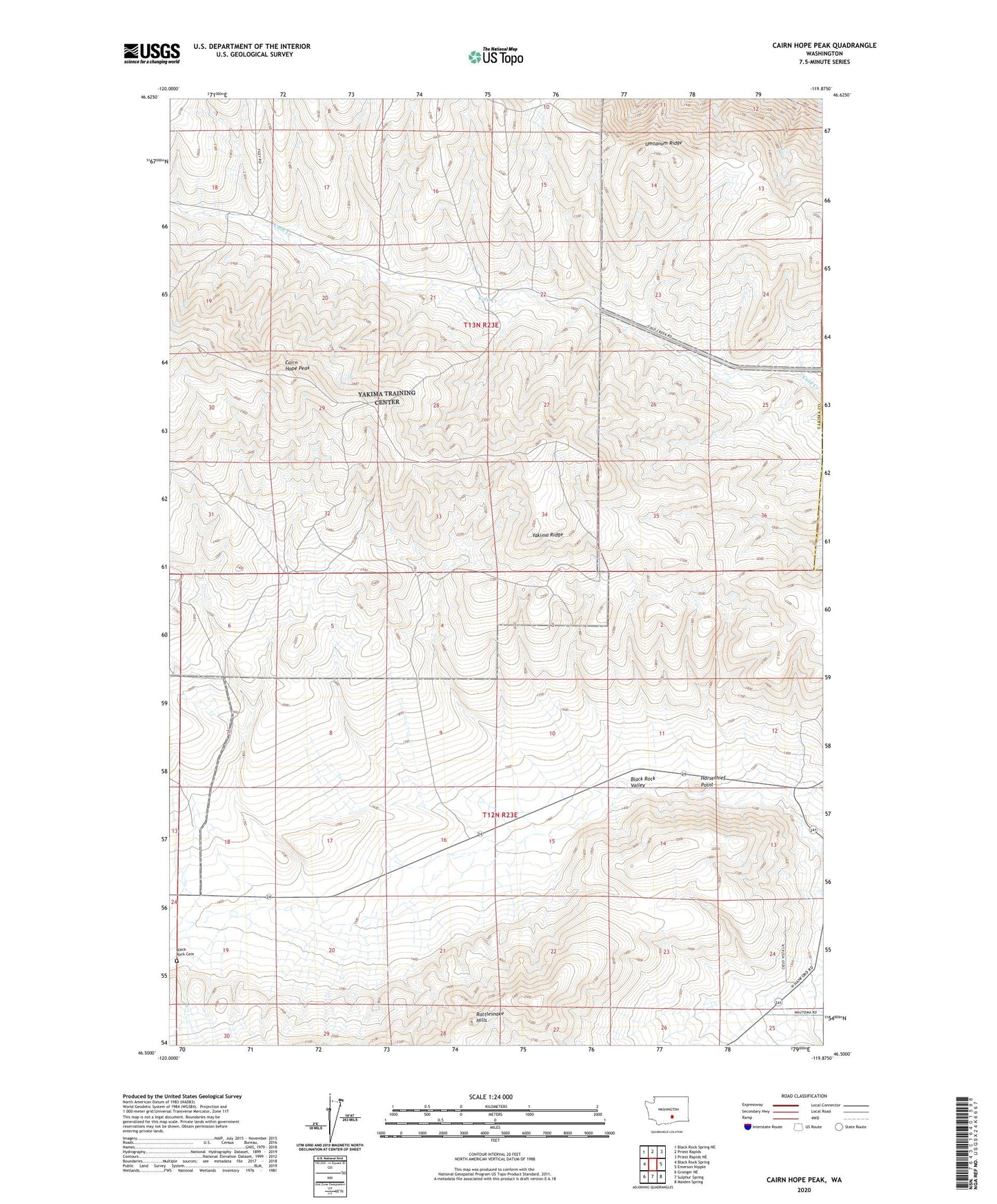 Cairn Hope Peak Washington US Topo Map Image