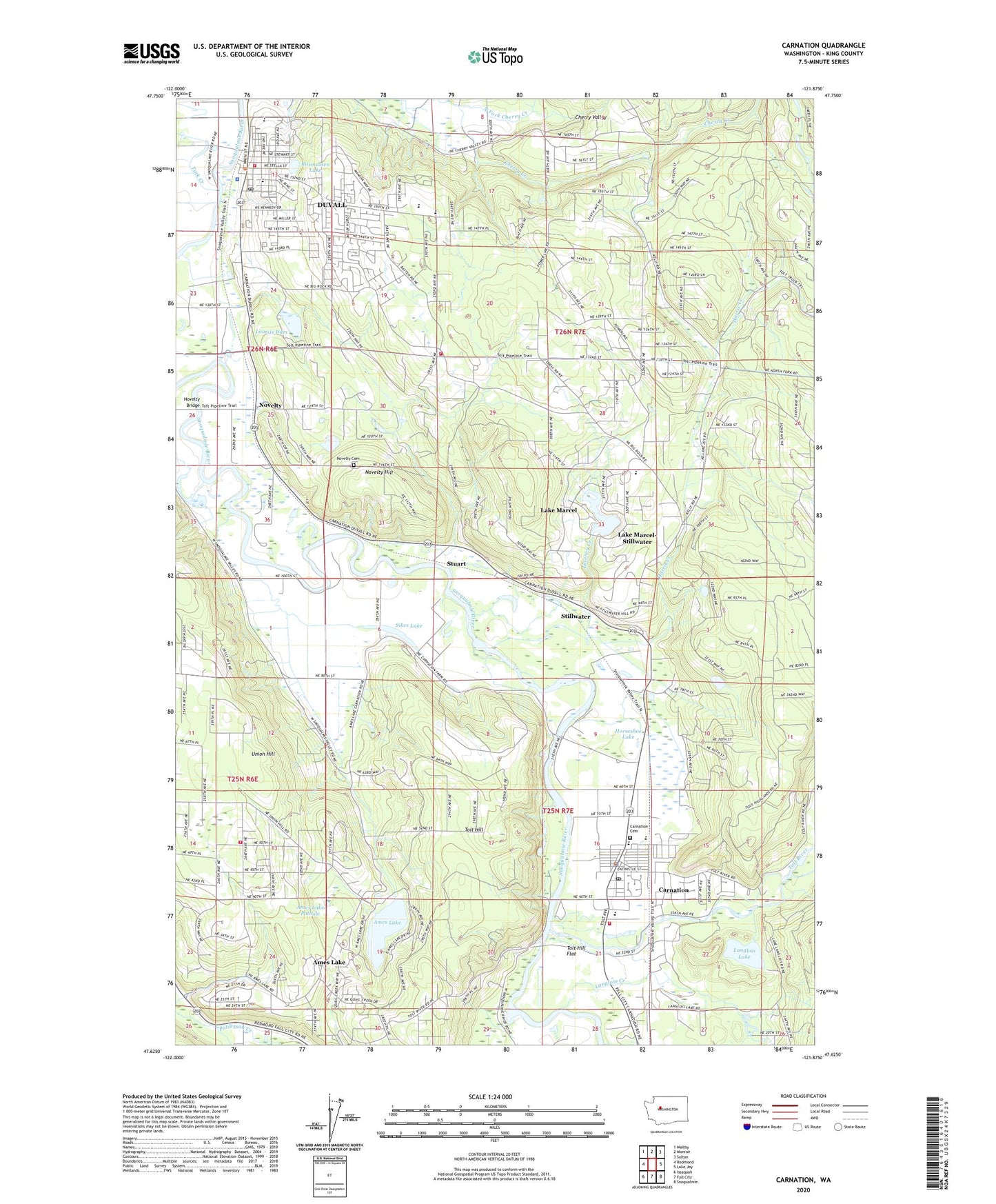 Carnation Washington US Topo Map Image