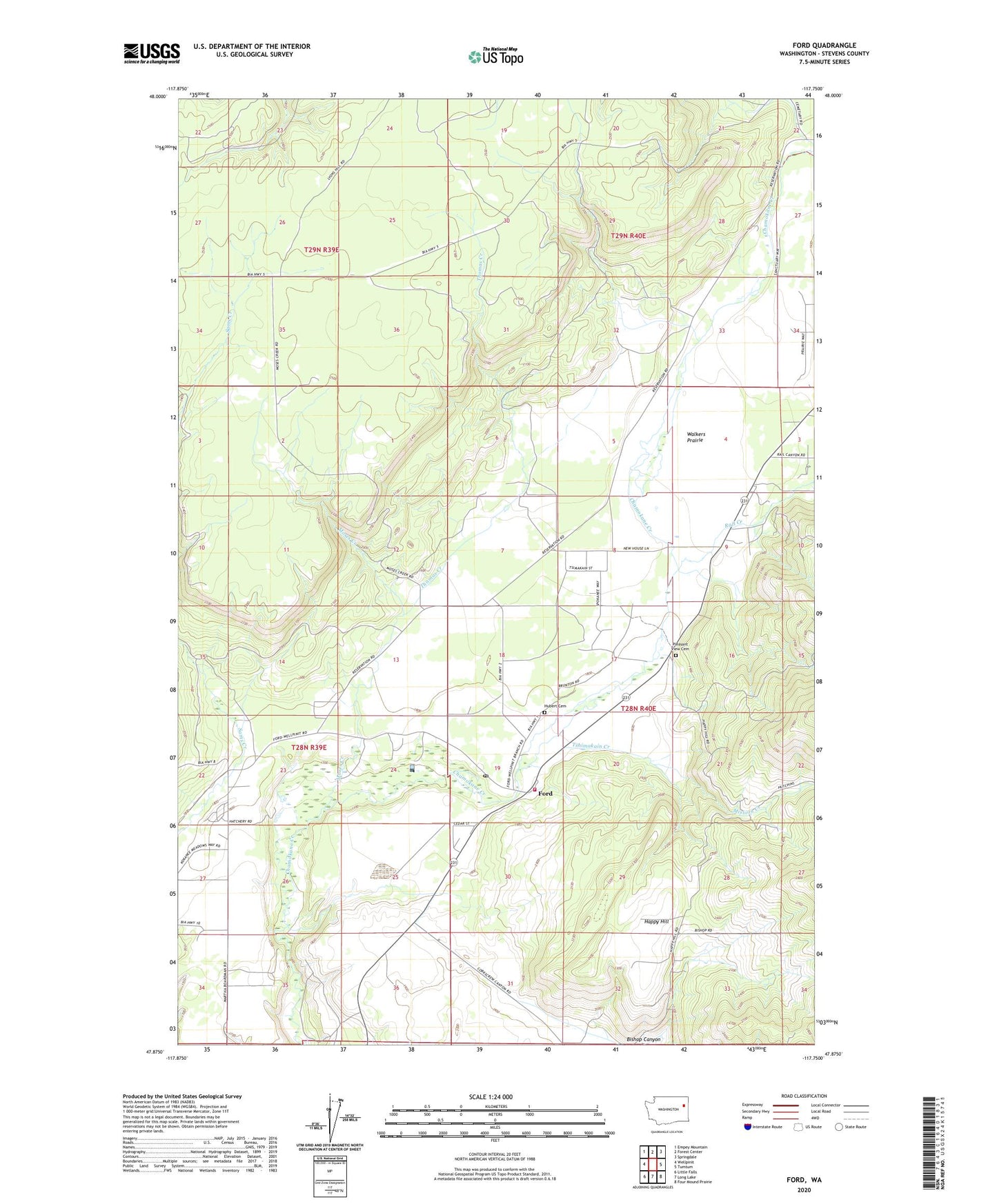 Ford Washington US Topo Map Image