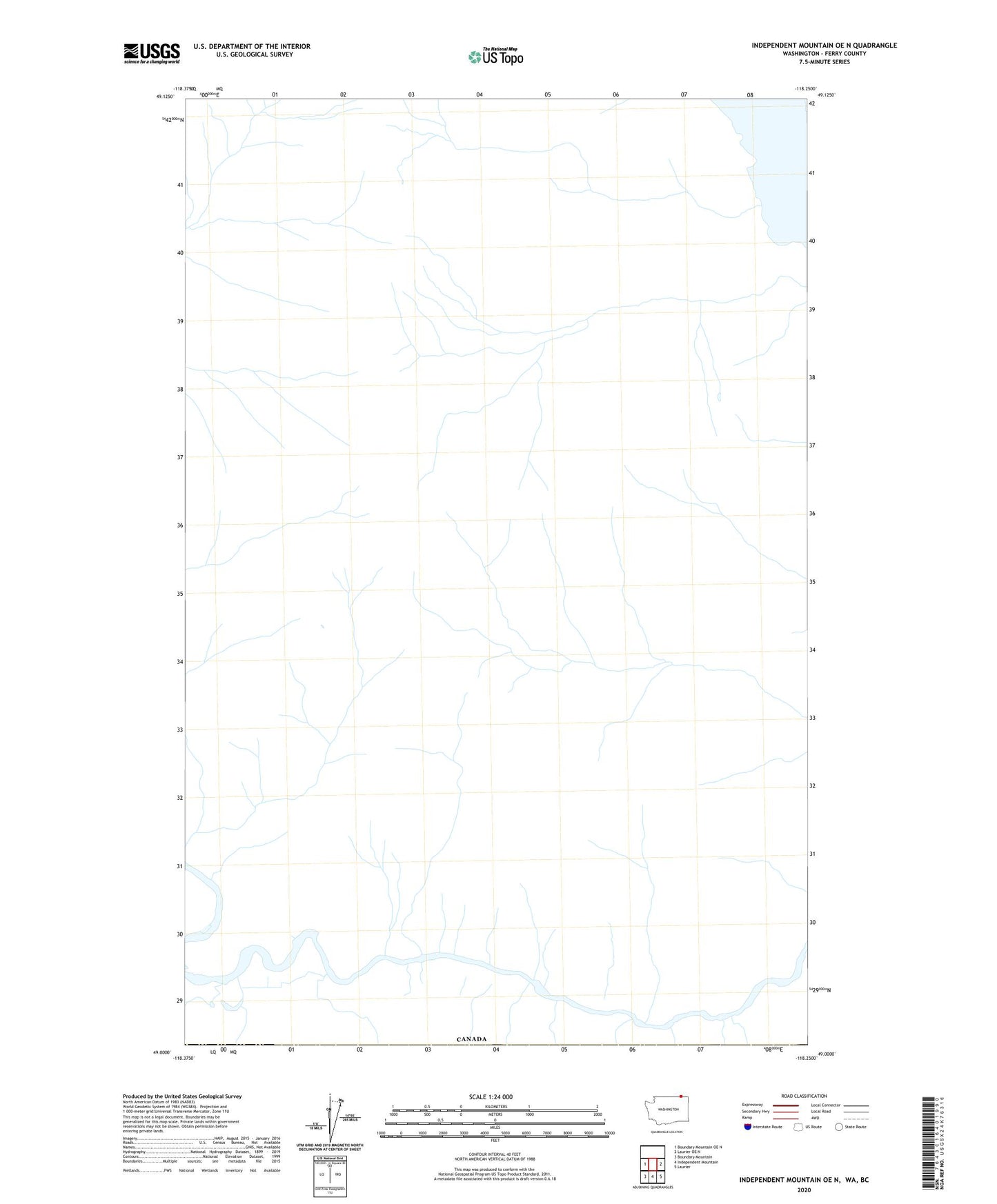 Independent Mountain OE N Washington US Topo Map Image