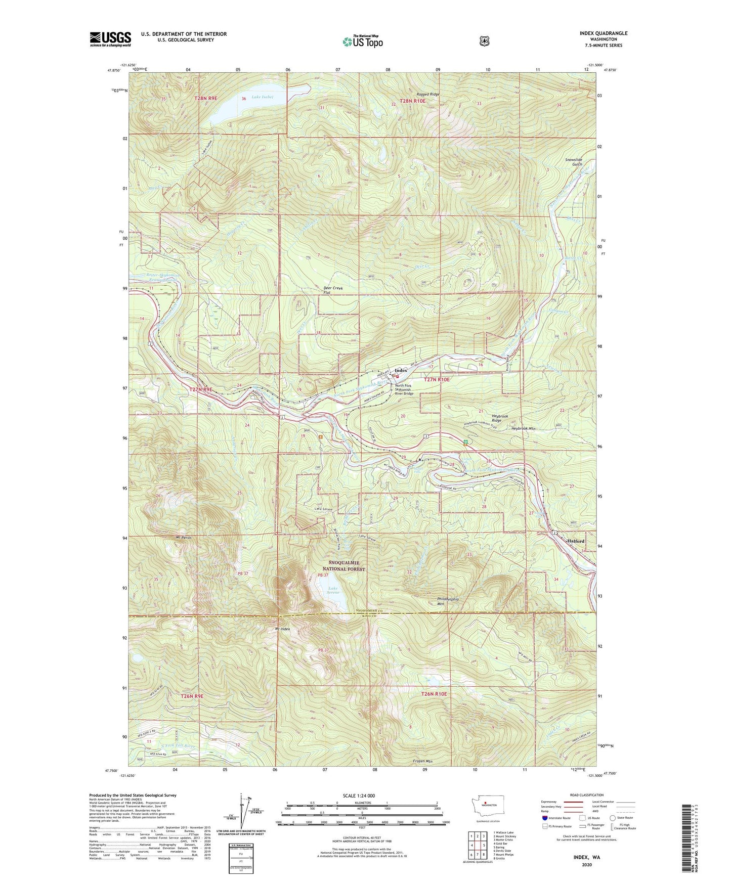 Index Washington US Topo Map Image