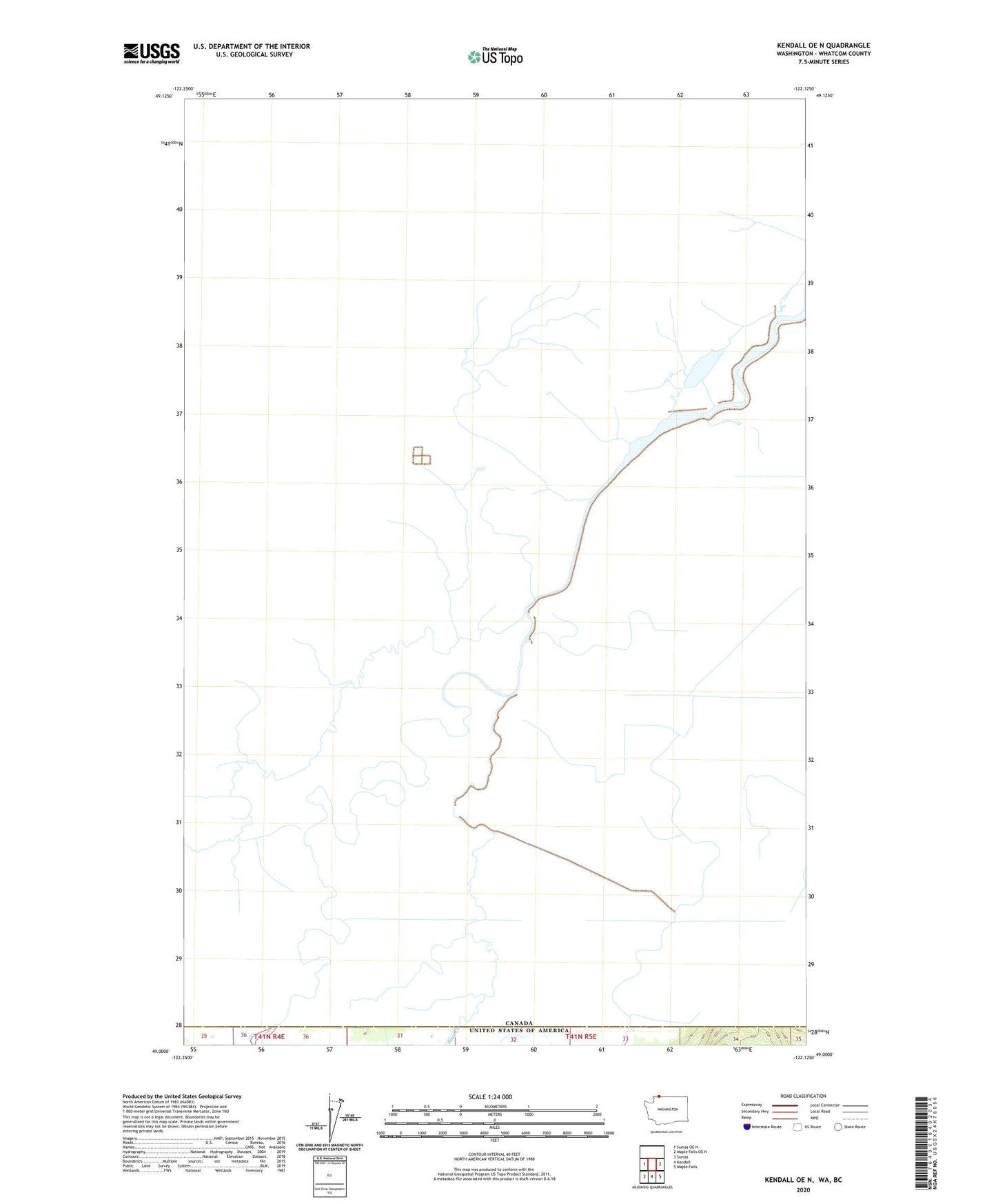 Kendall OE N Washington US Topo Map Image