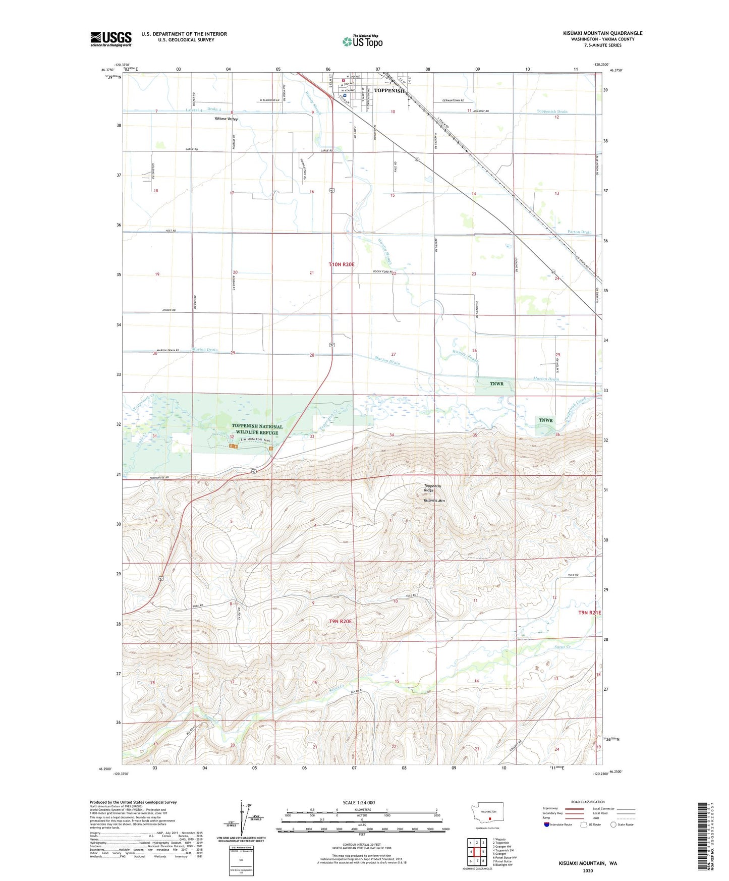 Kisumxi Mountain Washington US Topo Map Image