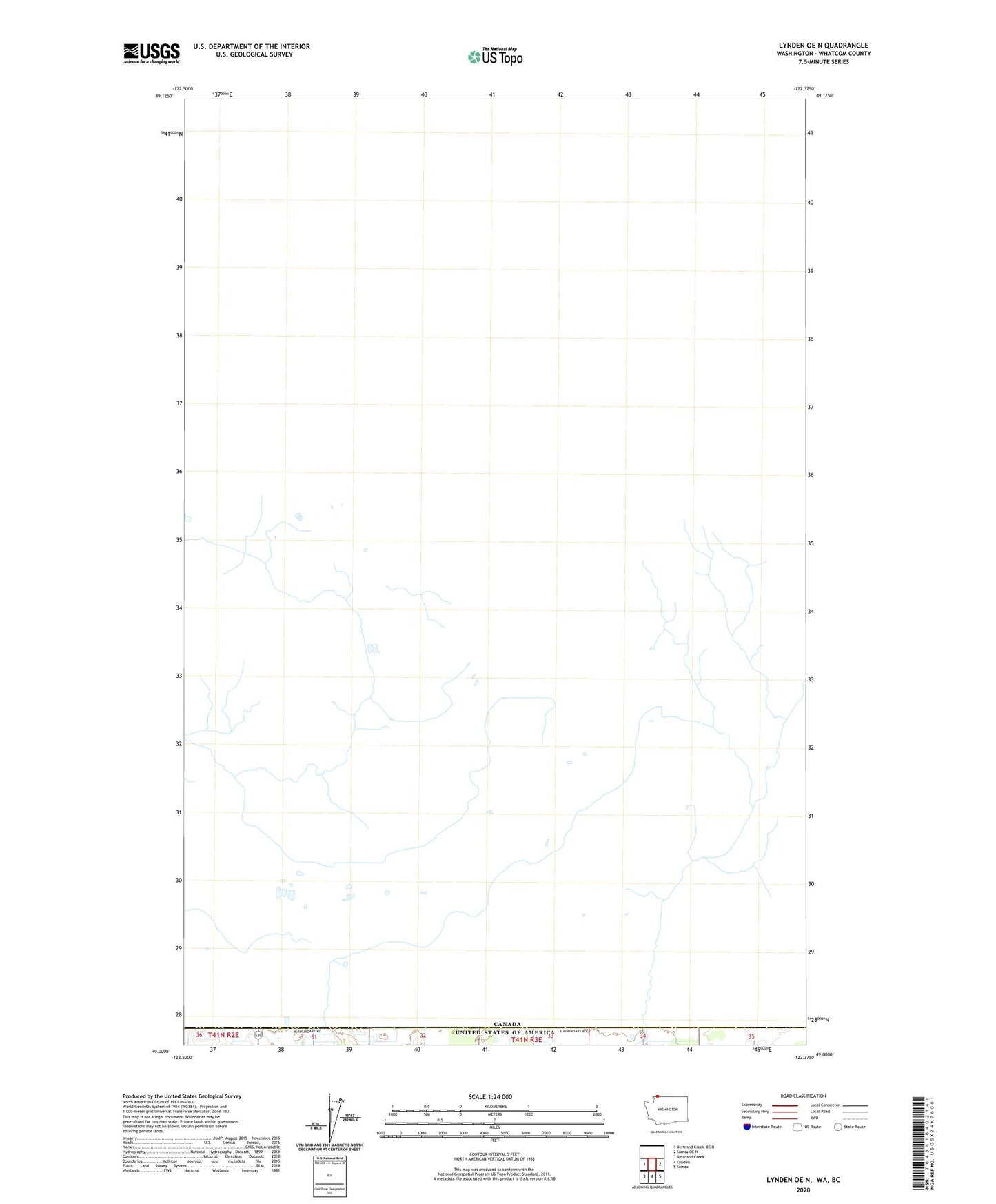 Lynden OE N Washington US Topo Map Image