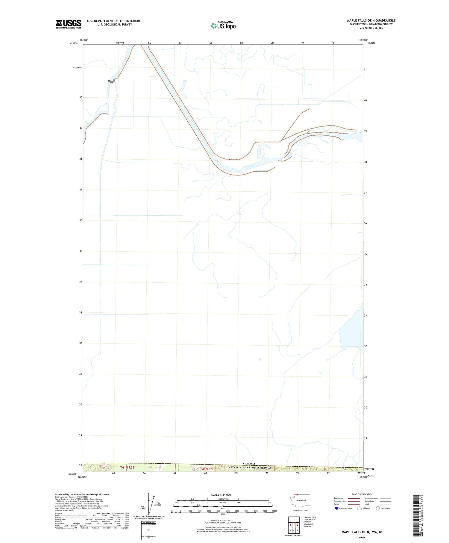 Maple Falls OE N Washington US Topo Map Image