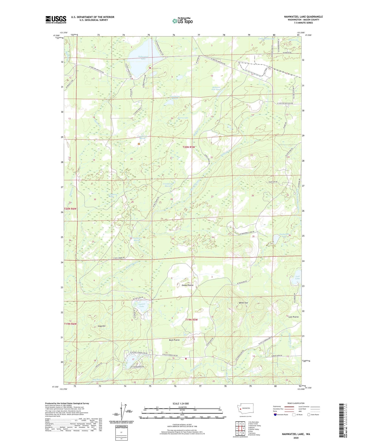 Nahwatzel Lake Washington US Topo Map Image