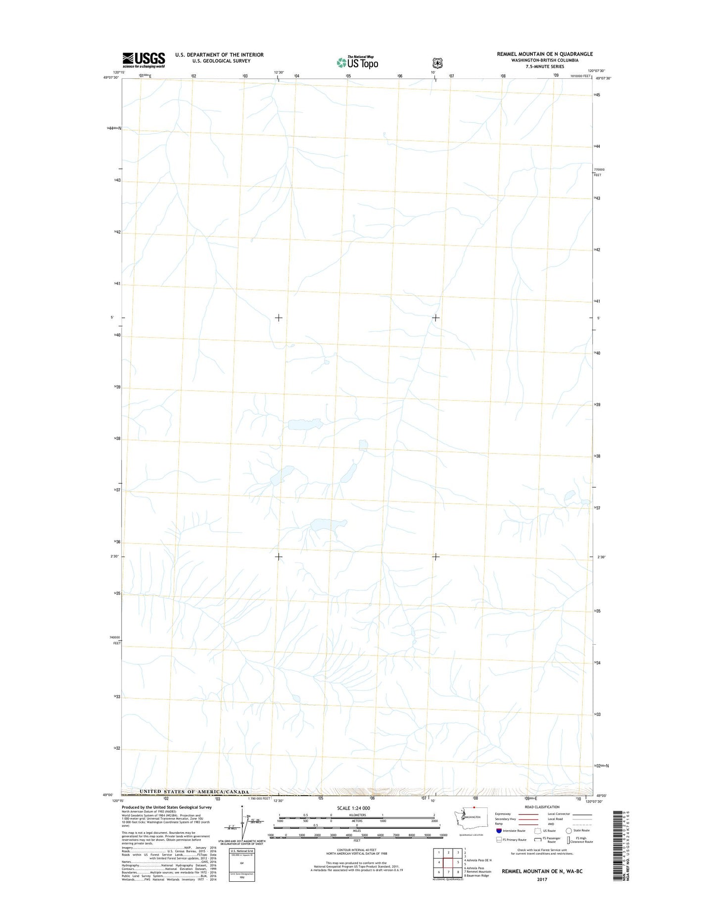 Remmel Mountain OE N Washington US Topo Map Image