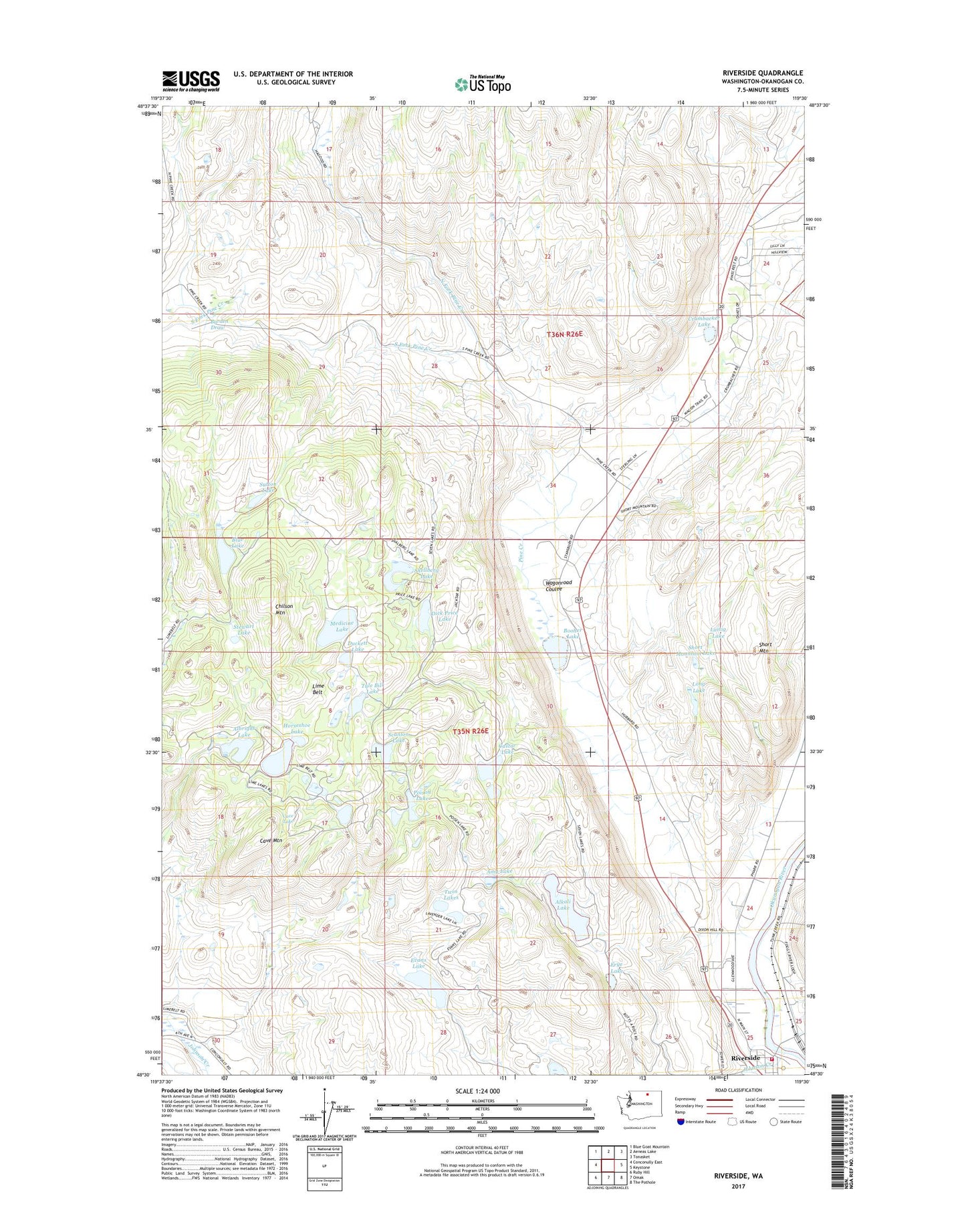 Riverside Washington US Topo Map Image